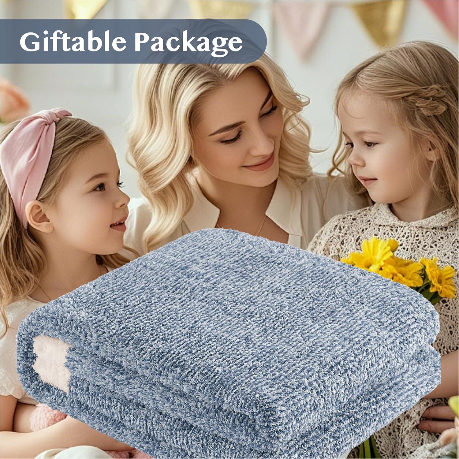 Manta WRENSONGE Lanzamiento Catiónico Azul 1.27x1.52m Suave