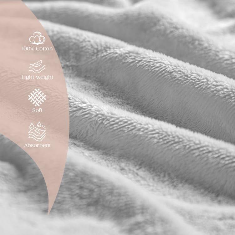 24 Toallas de Baño de Algodón STF Linen 22x44 cm Blancas