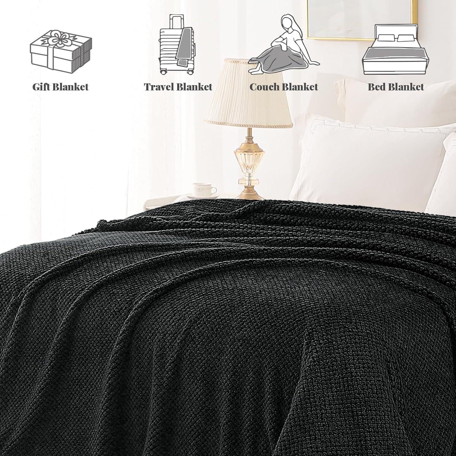 Manta de Forro Polar Flotilla de Ballenas 127x178 cm Negra