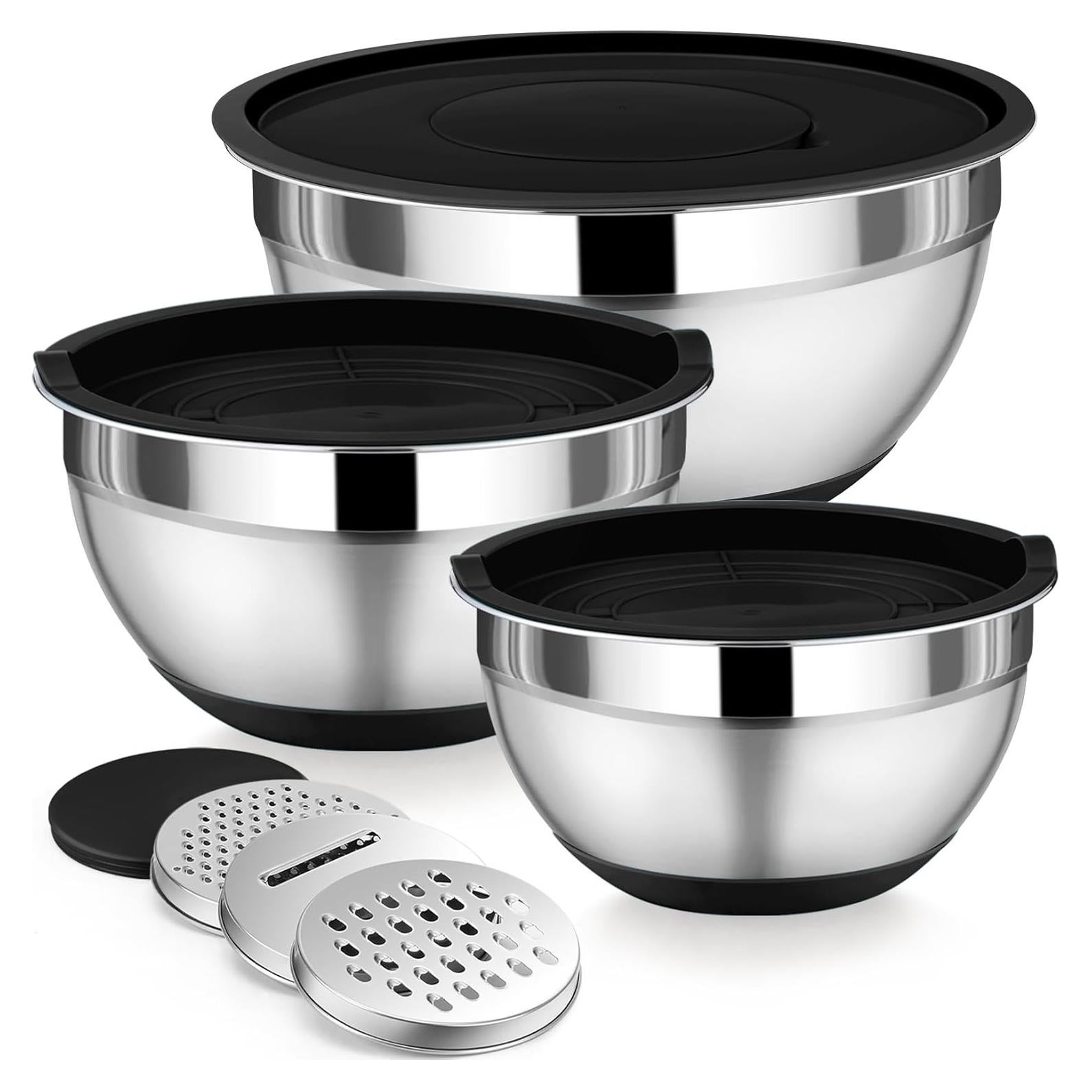 Juego de Cuencos Mezcladores P&P CHEF 3 Piezas Acero Inoxidable