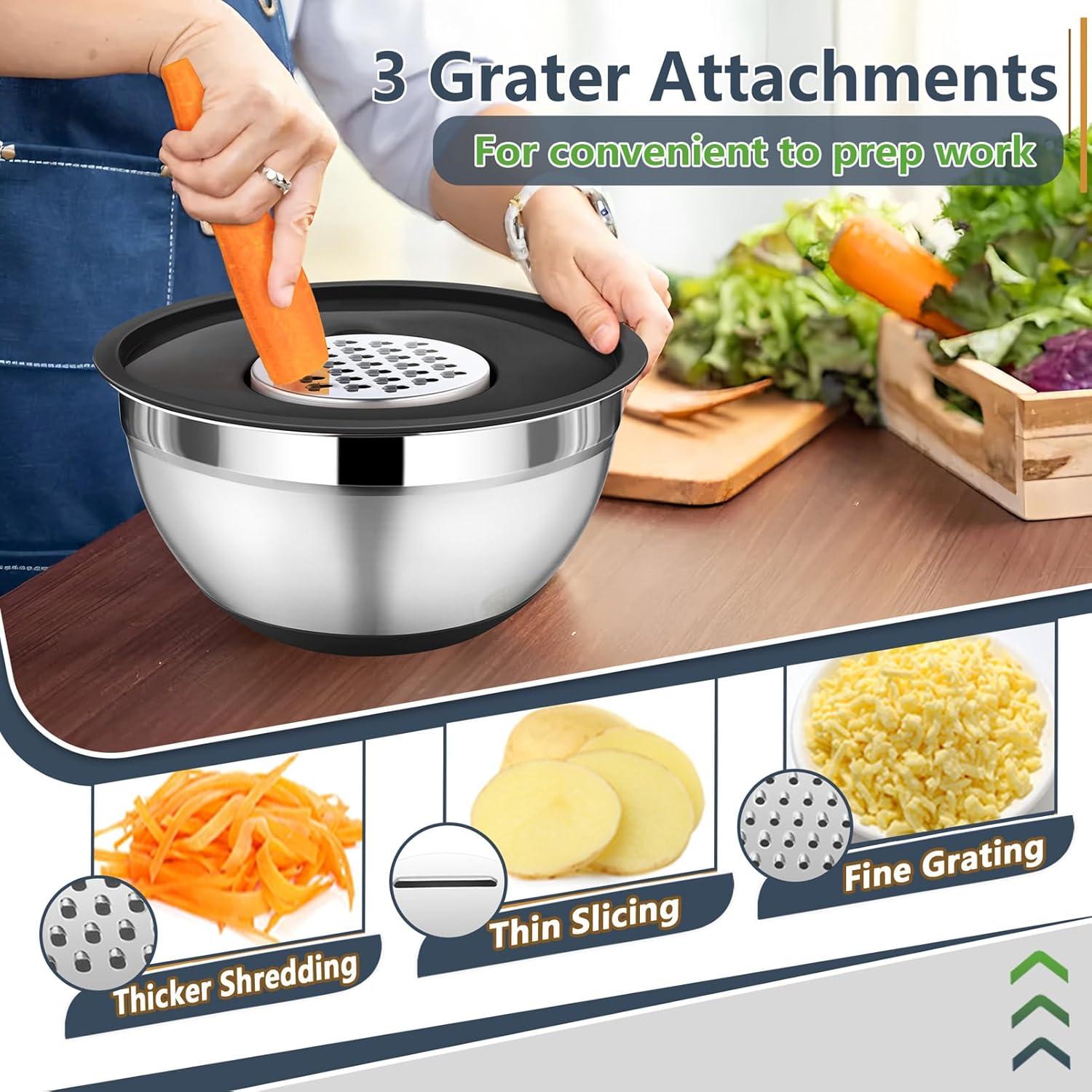 Juego de Cuencos Mezcladores P&P CHEF 3 Piezas Acero Inoxidable