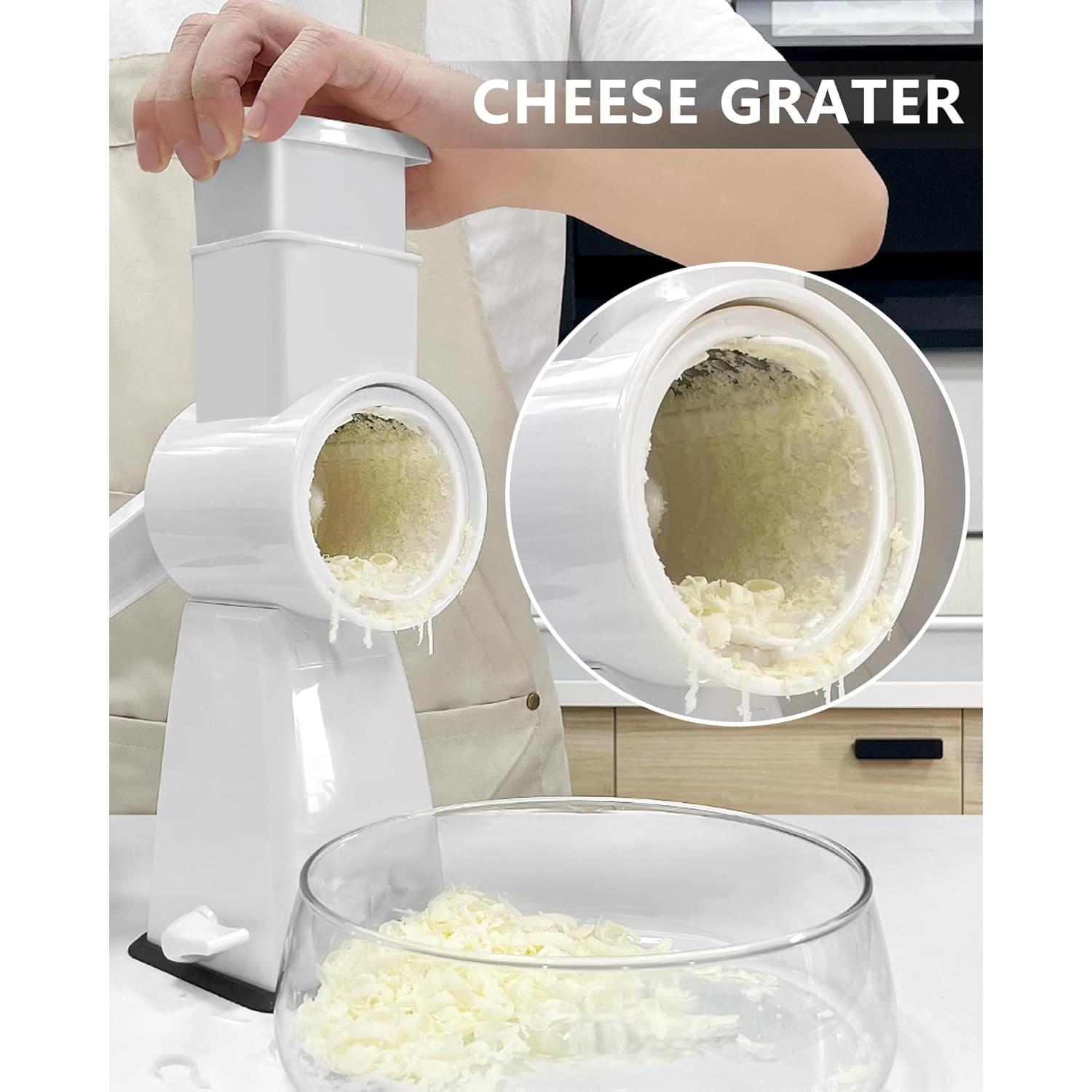 Rallador de Queso Rotativo SUREWIN 3 Cuchillas Acero Inoxidable