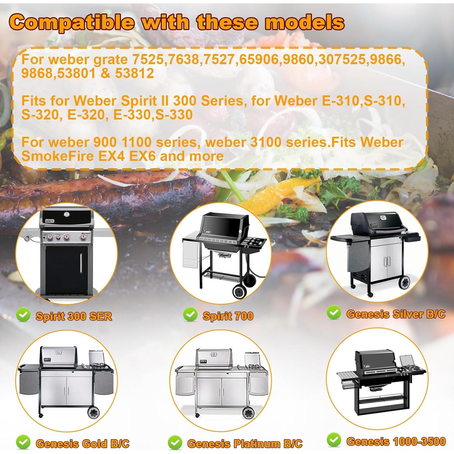 Rejillas de Parrilla DcYourHome para Weber Spirit 300 SER