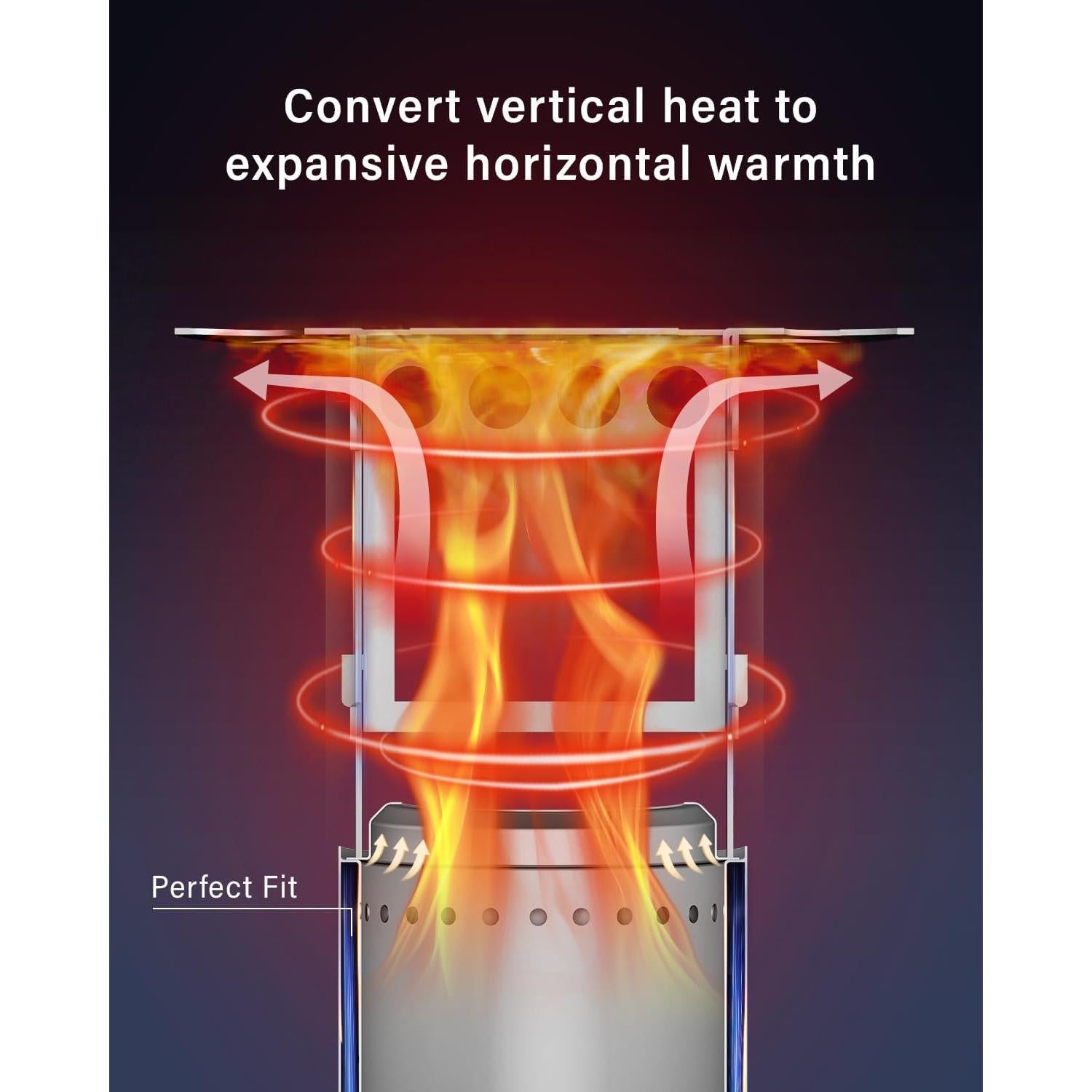 Deflector de Calor YEFU 5" para Fogata de Mesa - Acero