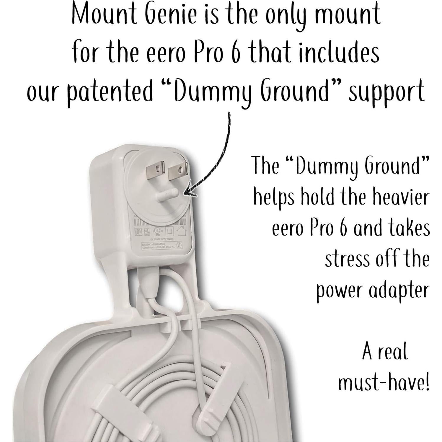 Soporte de Pared Mount Genie para eero Pro 6 y 6E - Blanco