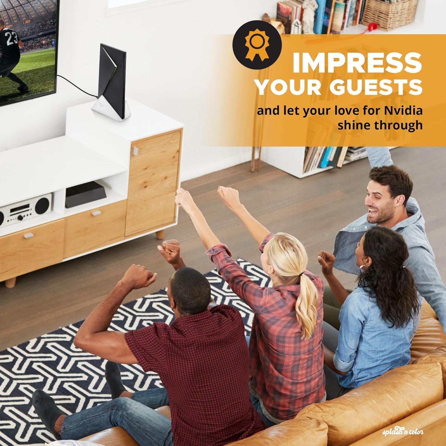 Soporte Vertical Organizador SplashNColor para Nvidia Shield TV - Blanco Ártico