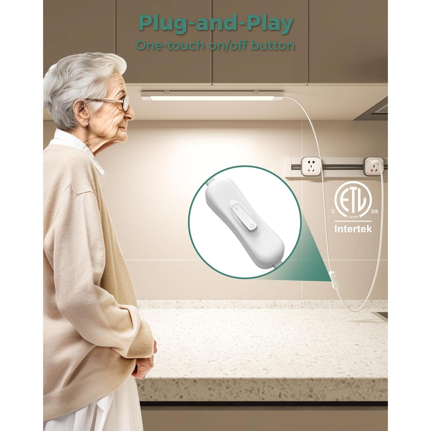 ASOKO Luz Bajo Gabinete 40.64 cm 700LM 4500K Blanco Diurno