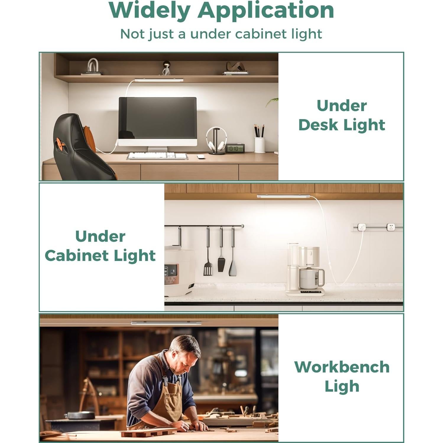 ASOKO Luz Bajo Gabinete 40.64 cm 700LM 4500K Blanco Diurno