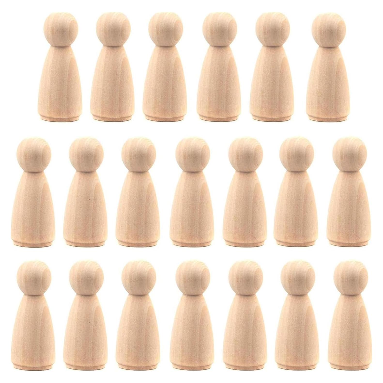 Muñecos de Madera sin Terminar LUUFAN 20pcs 6.5cm DIY