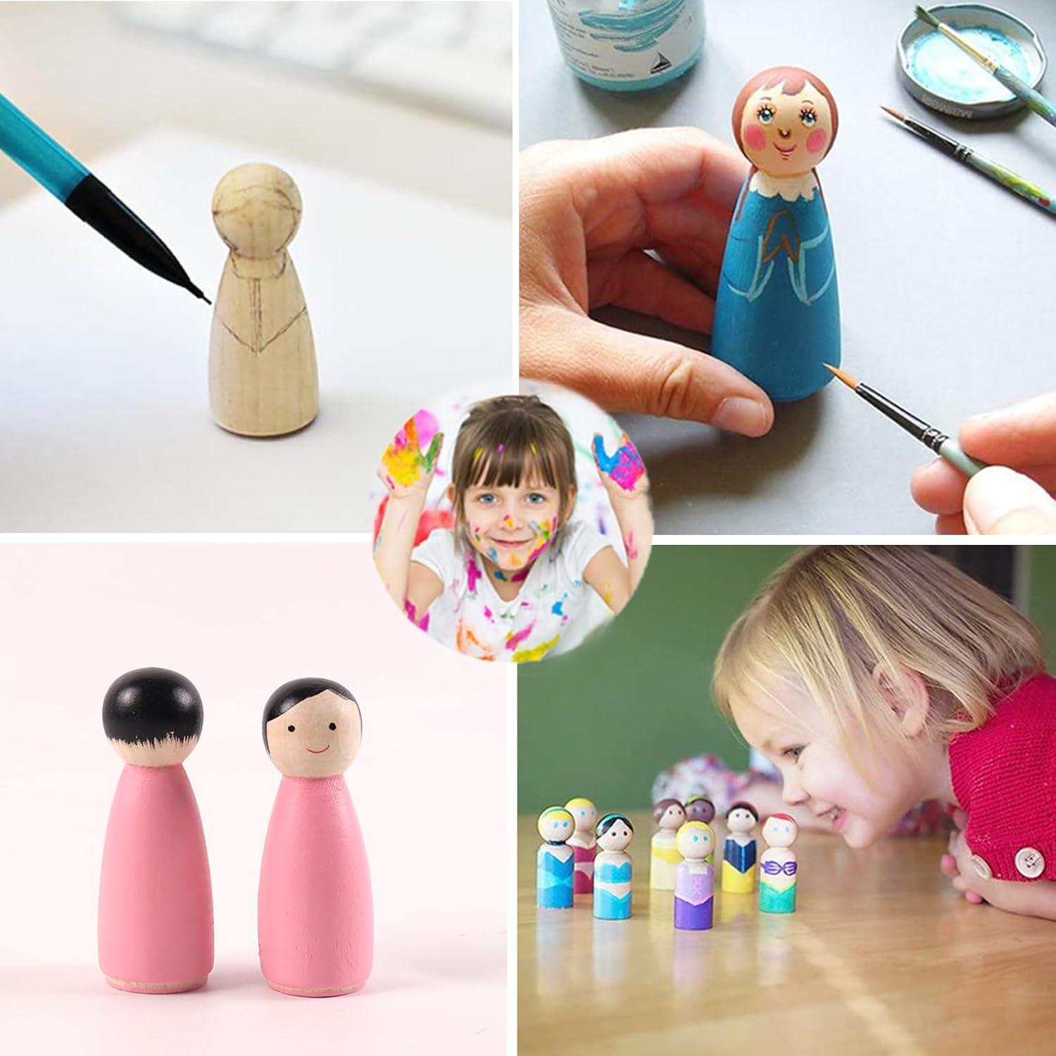 Muñecos de Madera sin Terminar LUUFAN 20pcs 6.5cm DIY