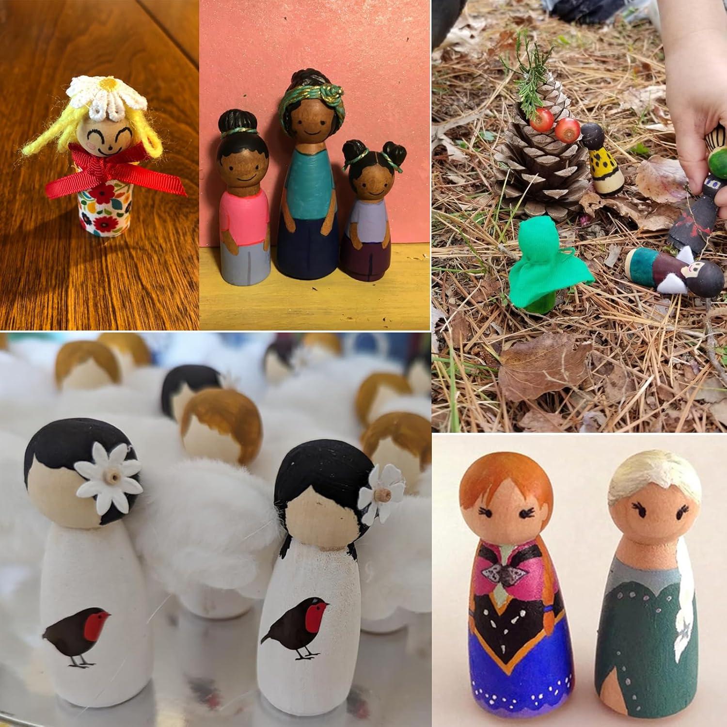 Muñecos de Madera sin Terminar LUUFAN 20pcs 6.5cm DIY