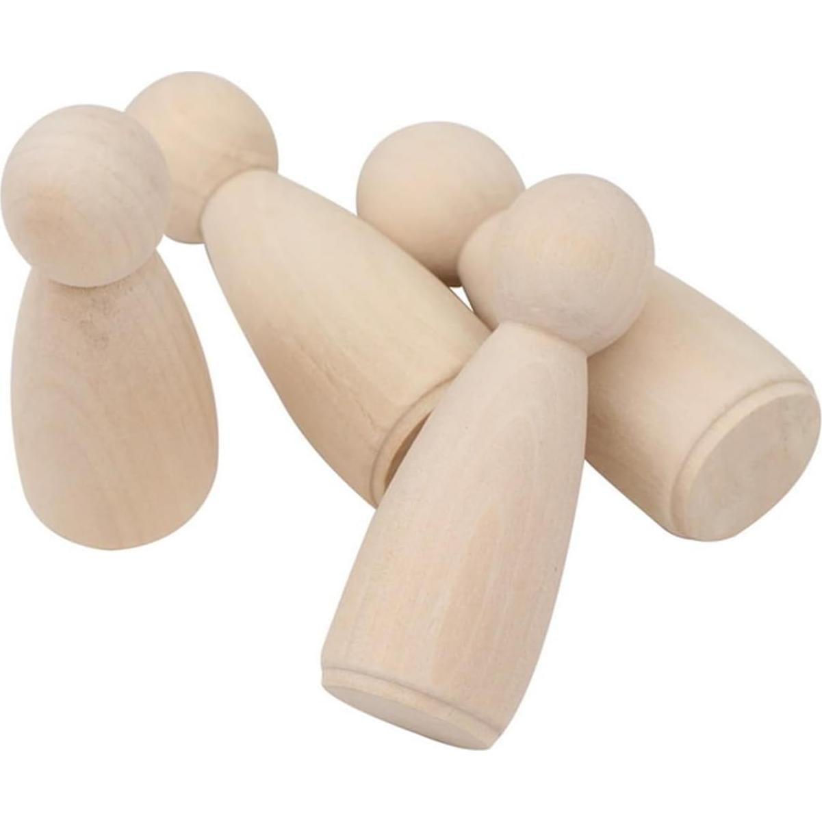 Muñecos de Madera sin Terminar LUUFAN 20pcs 6.5cm DIY