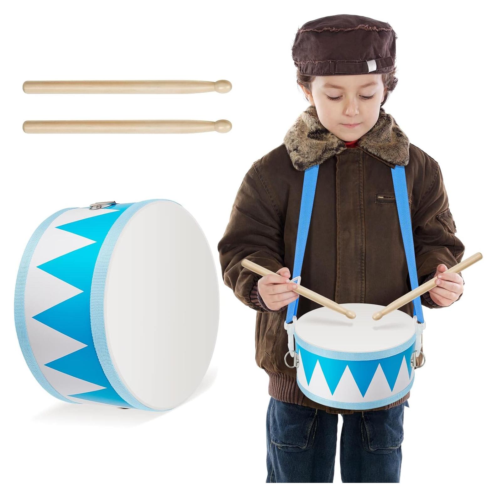 Juego de Tambores de Madera Meooeck 20 cm Azul para Niños