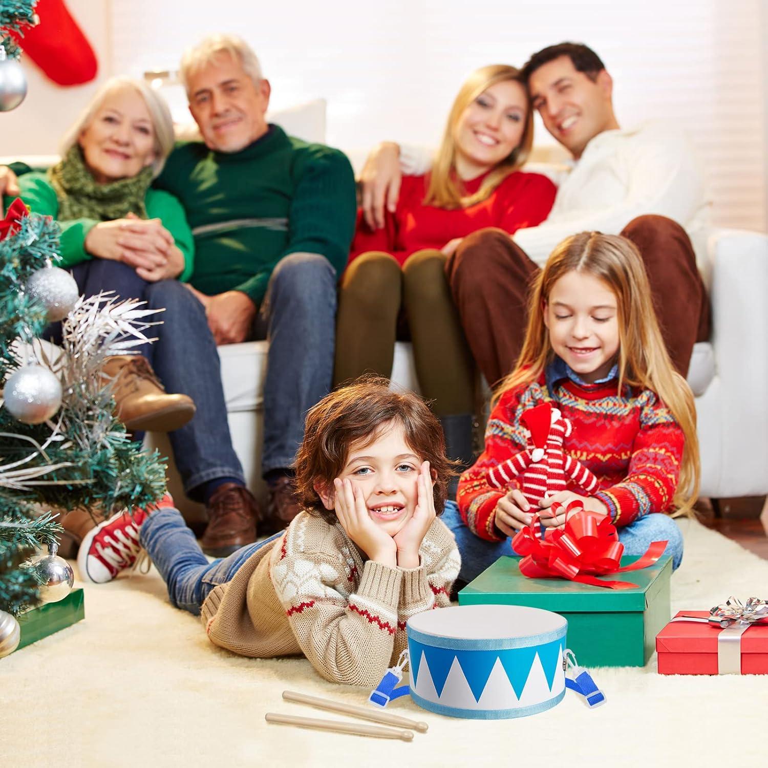 Juego de Tambores de Madera Meooeck 20 cm Azul para Niños