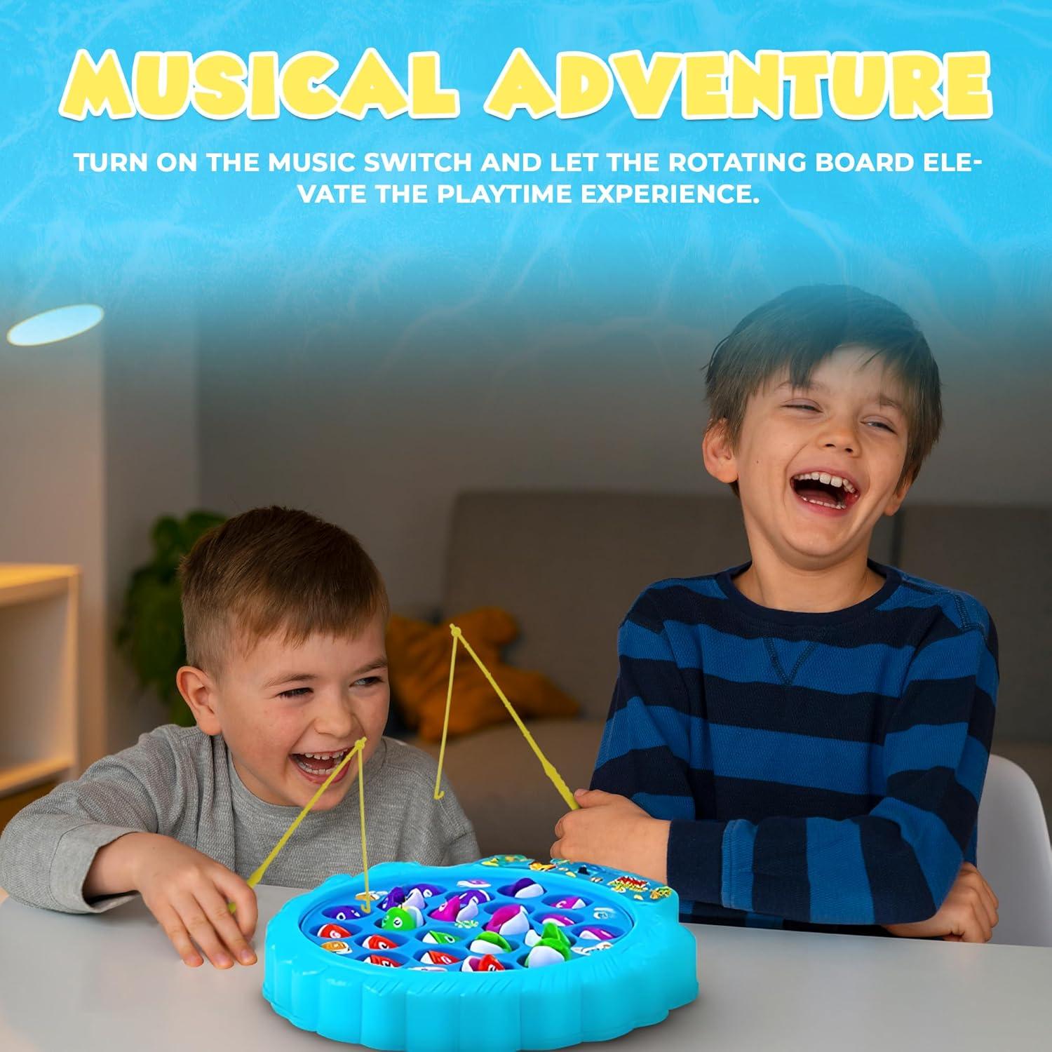 Juego de Pesca Magnético Ipidipi - 21 Peces y 4 Cañas - Azul