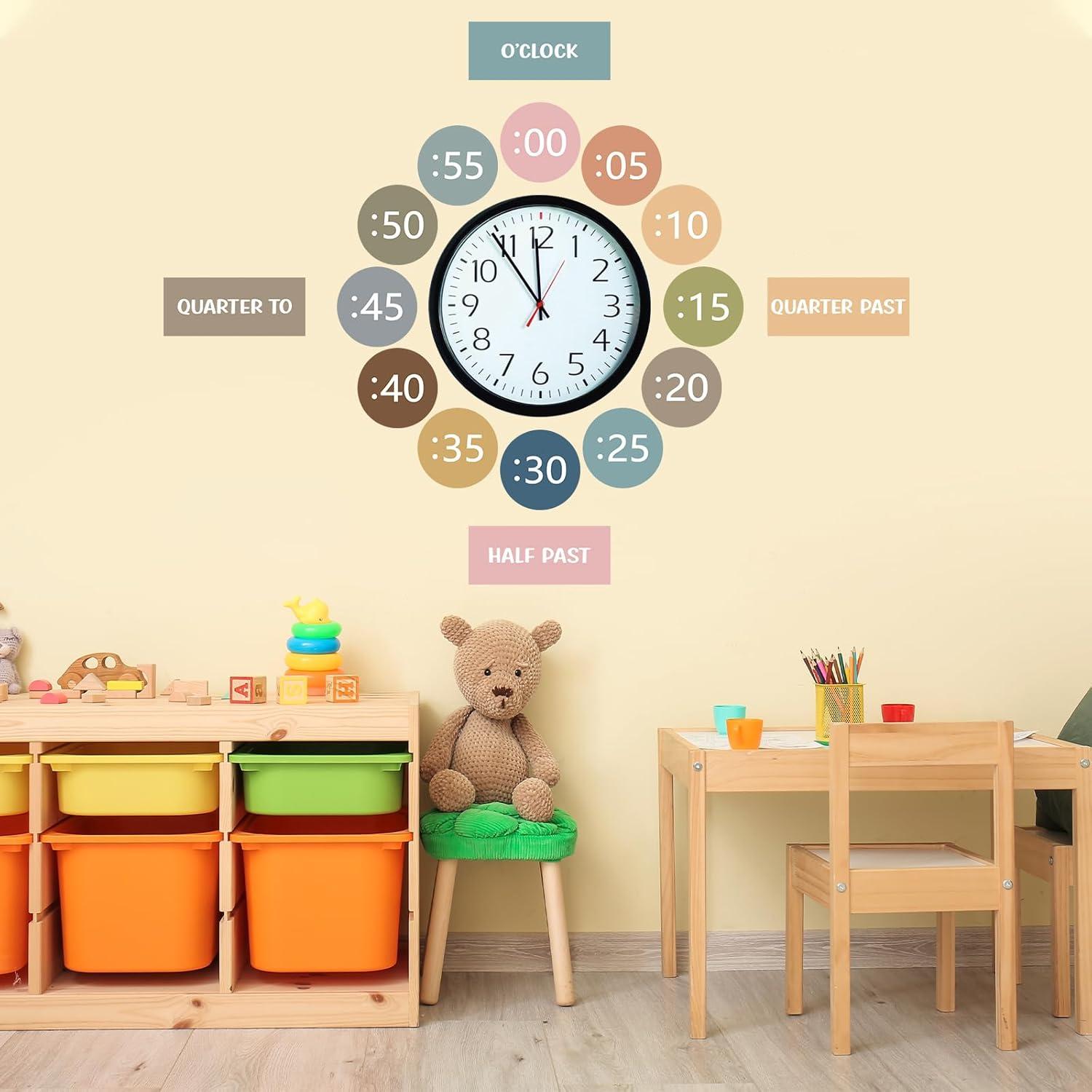 Kit de Reloj de Enseñanza para Niños Sereliy Boho 16 Piezas