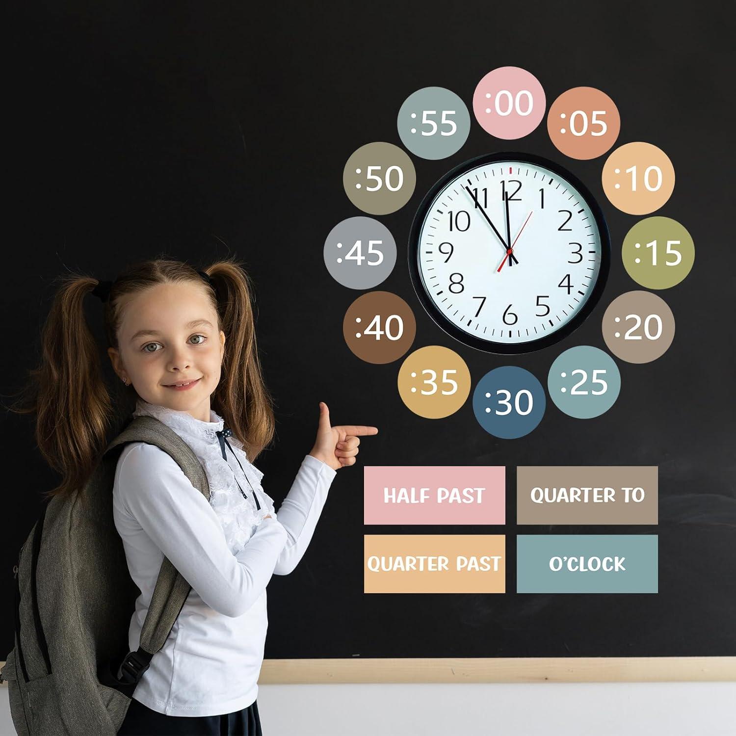 Kit de Reloj de Enseñanza para Niños Sereliy Boho 16 Piezas