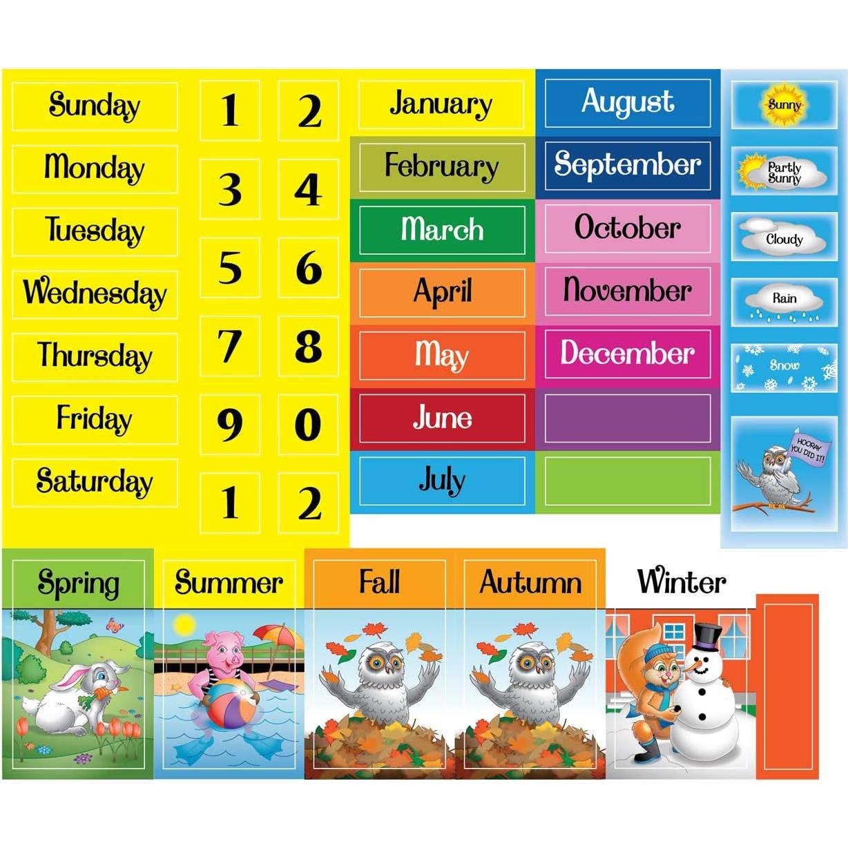 Calendario Magnético ZazzyKid para Niños - Clima y Estaciones