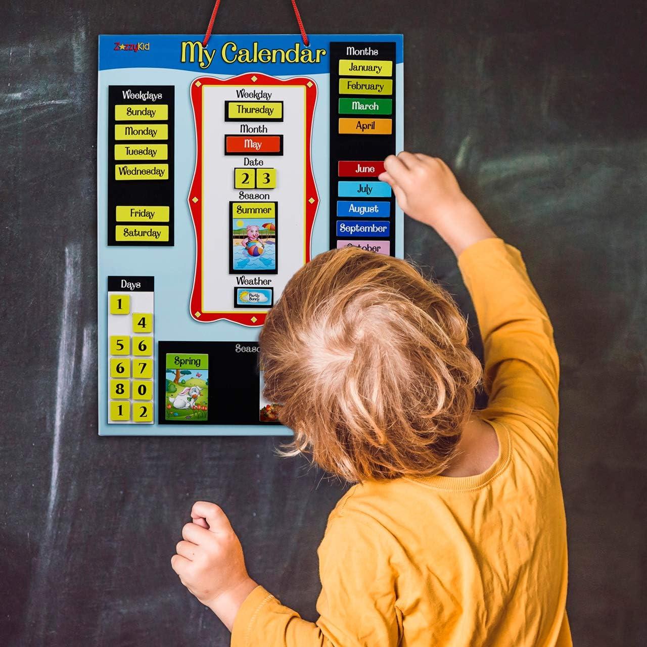 Calendario Magnético ZazzyKid para Niños - Clima y Estaciones