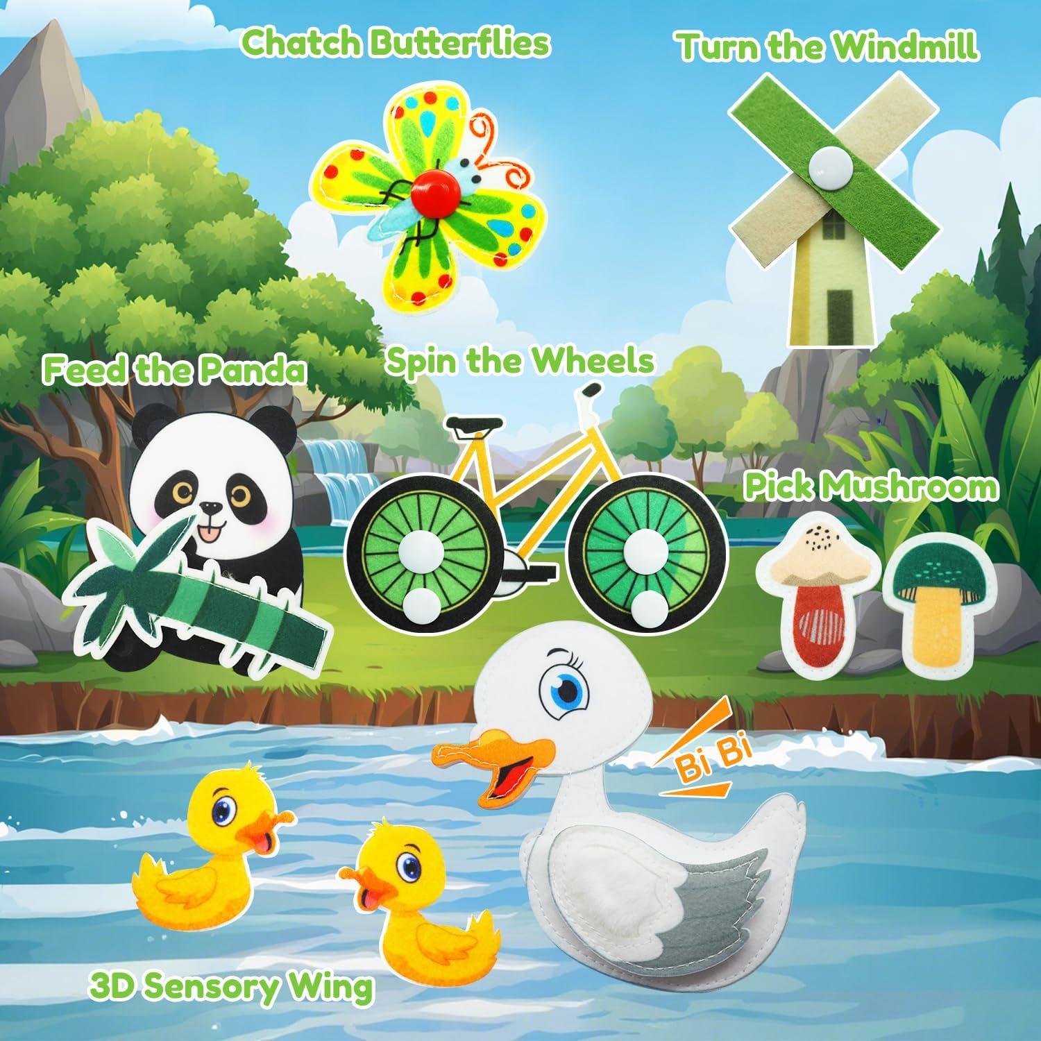 Libro Ocupado Montessori Kikiyaki Bosque 20 en 1 para Niños