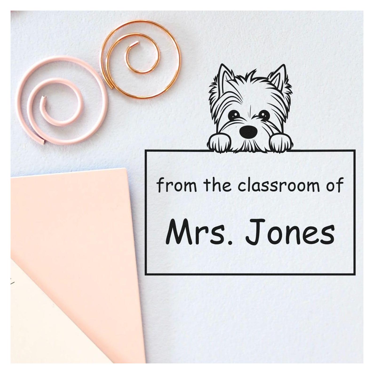 Sello Personalizado West Highland White Terrier para Maestros