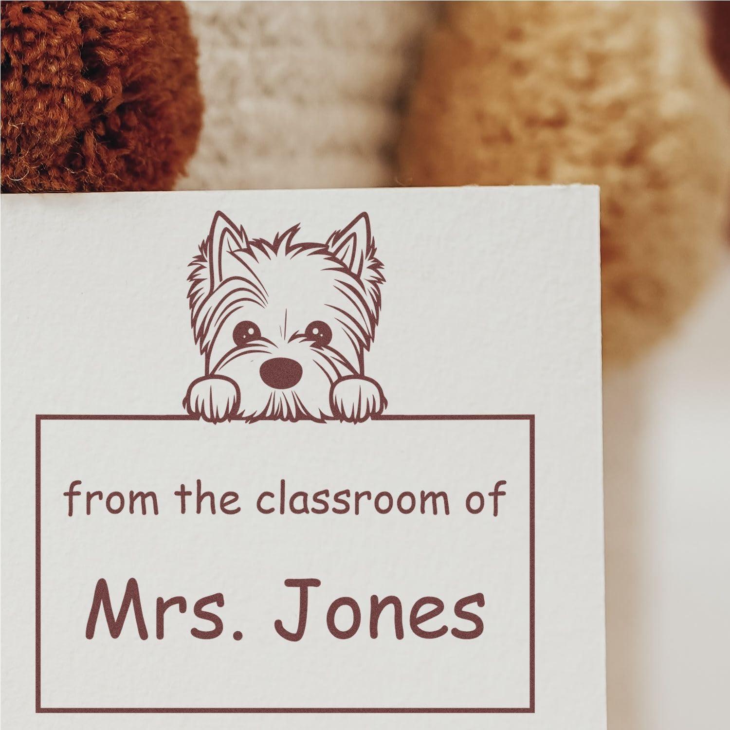 Sello Personalizado West Highland White Terrier para Maestros