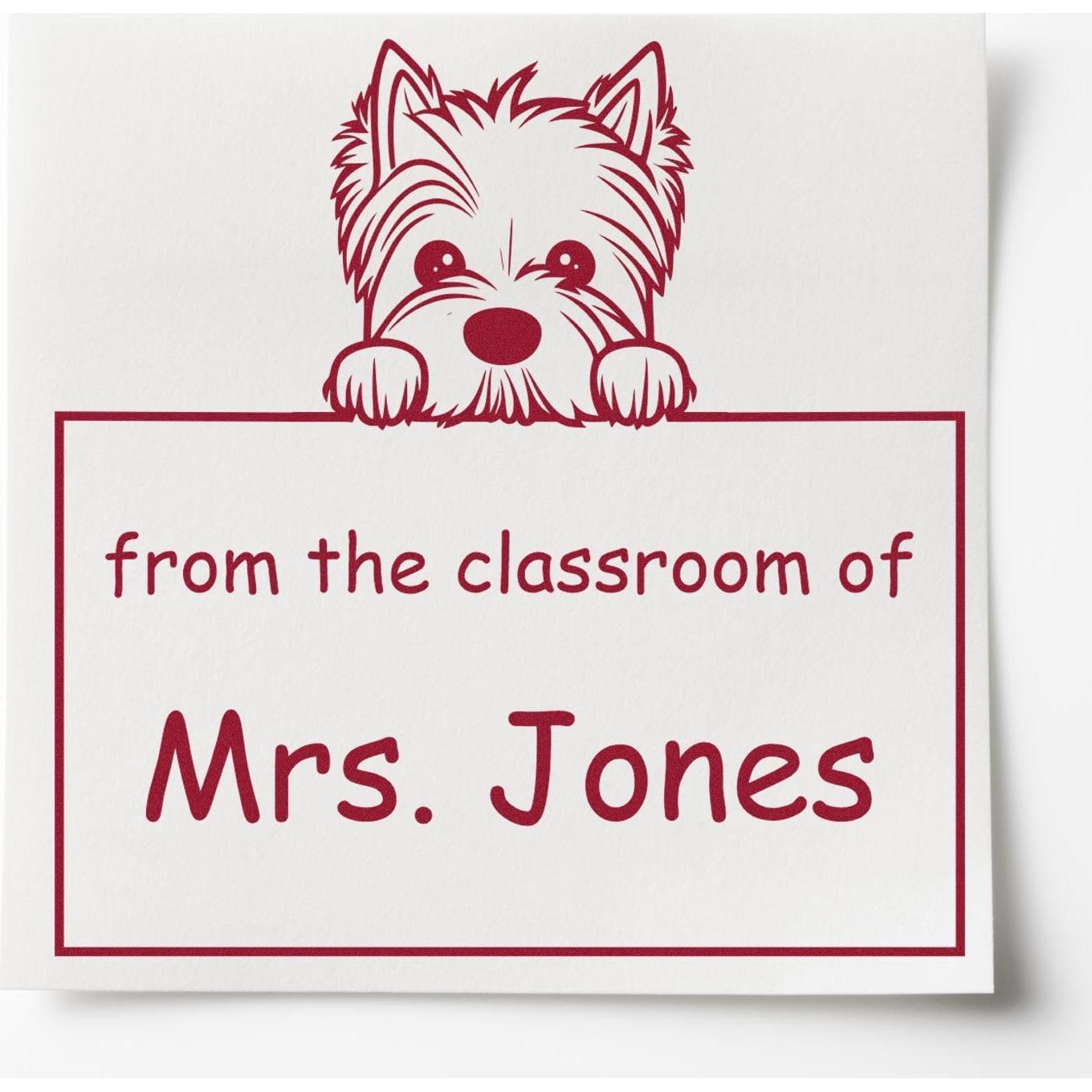 Sello Personalizado West Highland White Terrier para Maestros