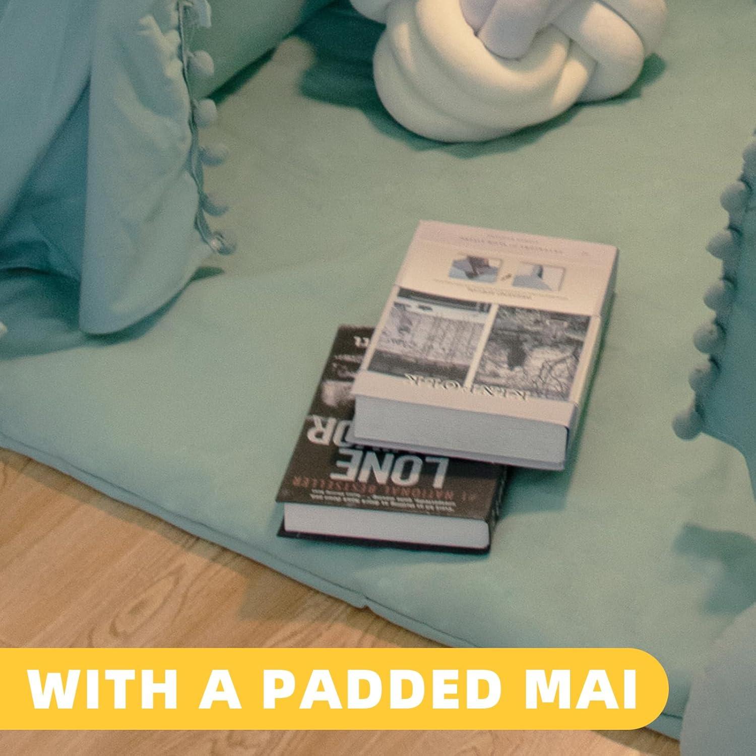 Tienda Teepee para Niños con Alfombra y Luces - Verde