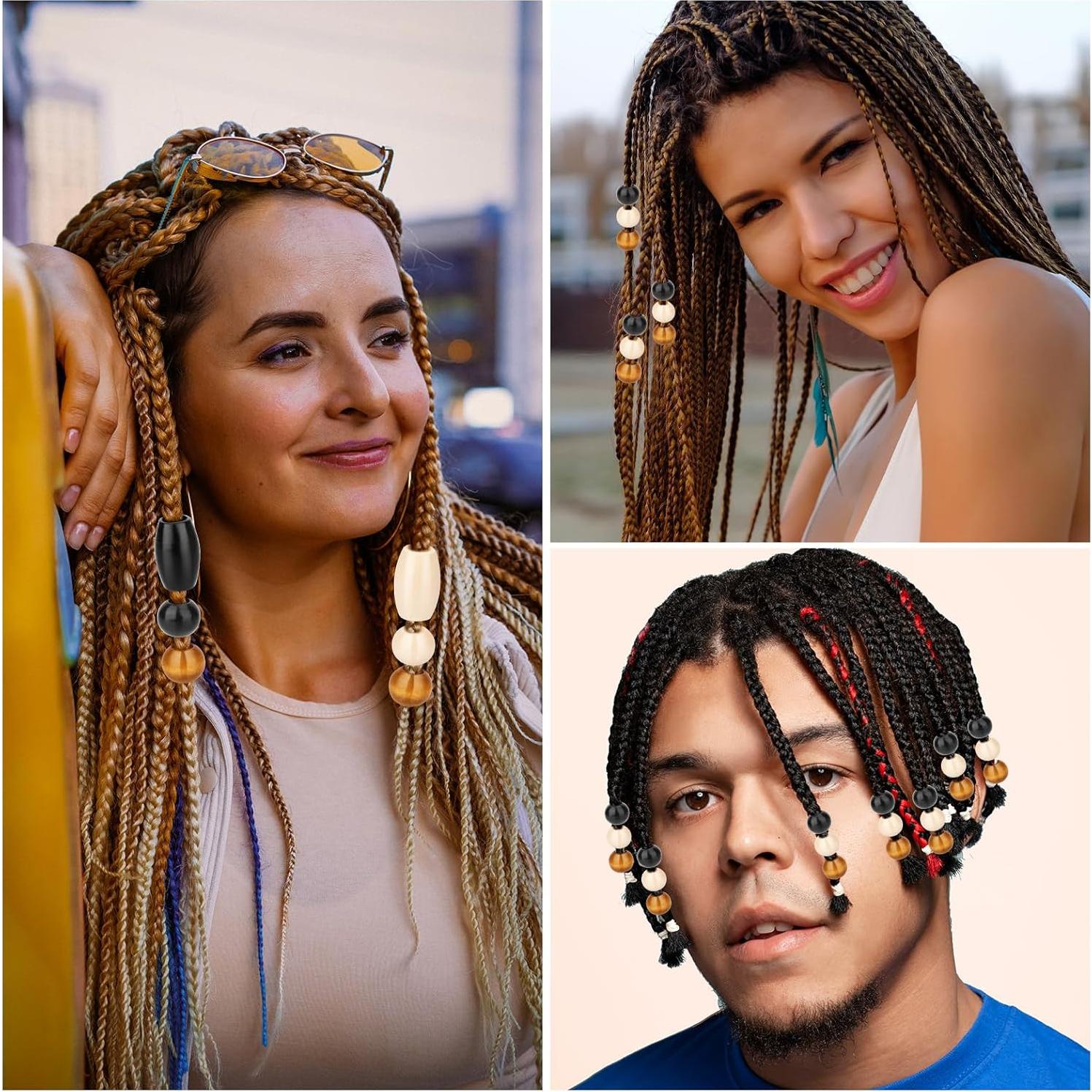 Perlas de Madera WOWOSS 195 PCS 20mm Redondas y Barril