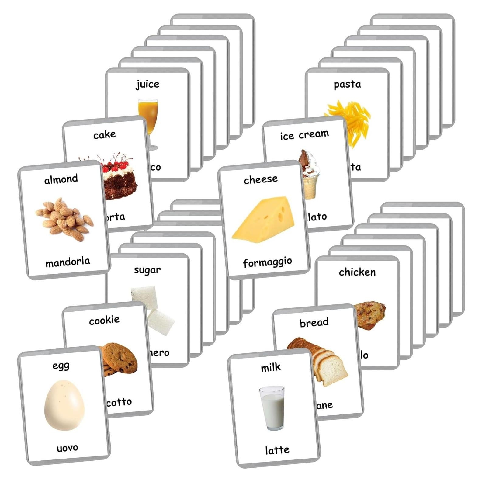 Tarjetas de Flash de Primeros Alimentos LifeLoLo - 48 Piezas