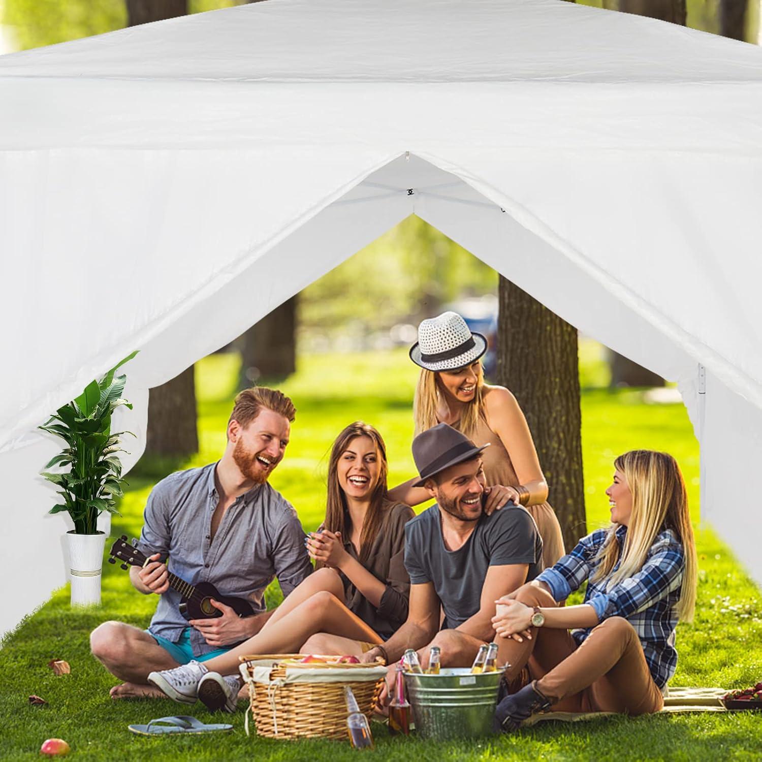 Carpa de Dosel Instantánea Stephi 3x3m Impermeable con 4 Paredes