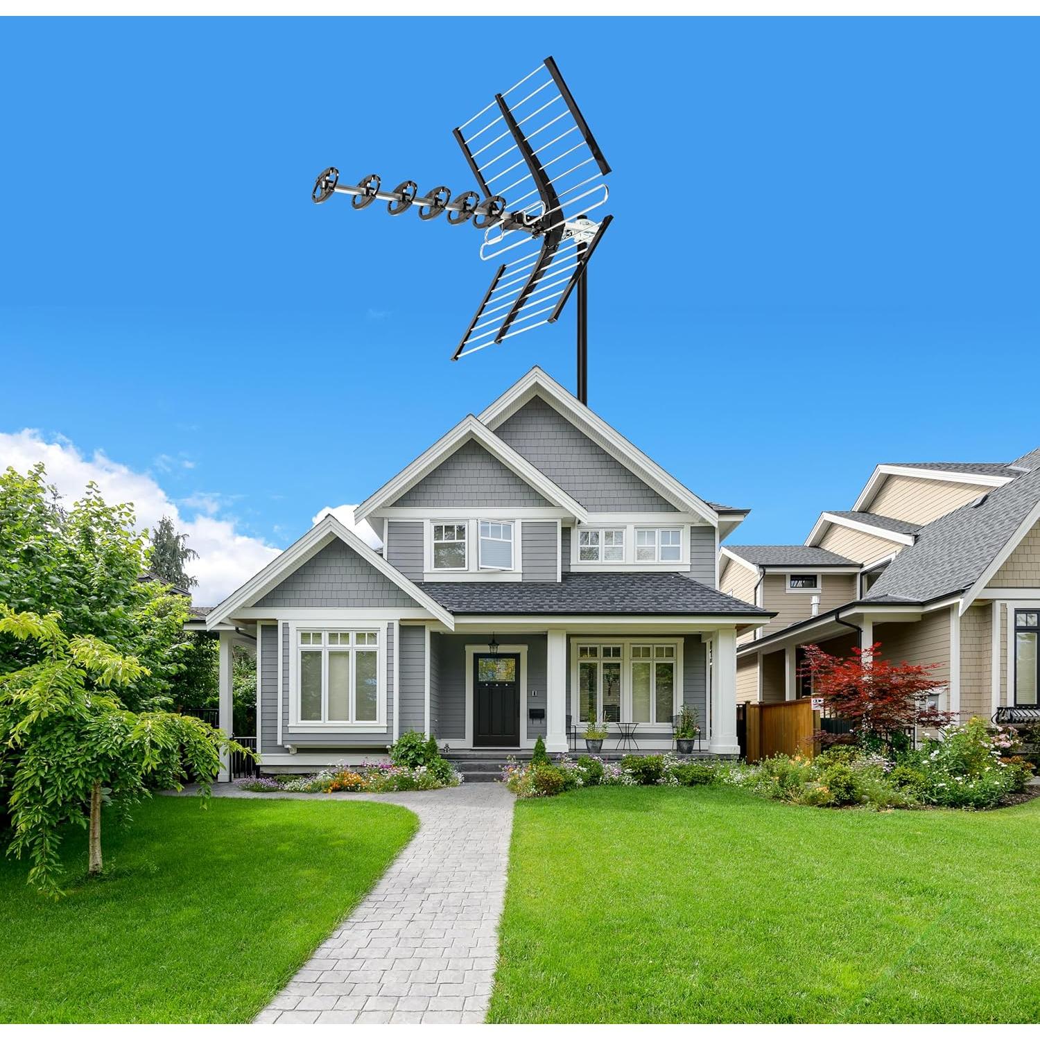 Antena de TV Exterior Five Star 200 Millas 4K HD VHF UHF