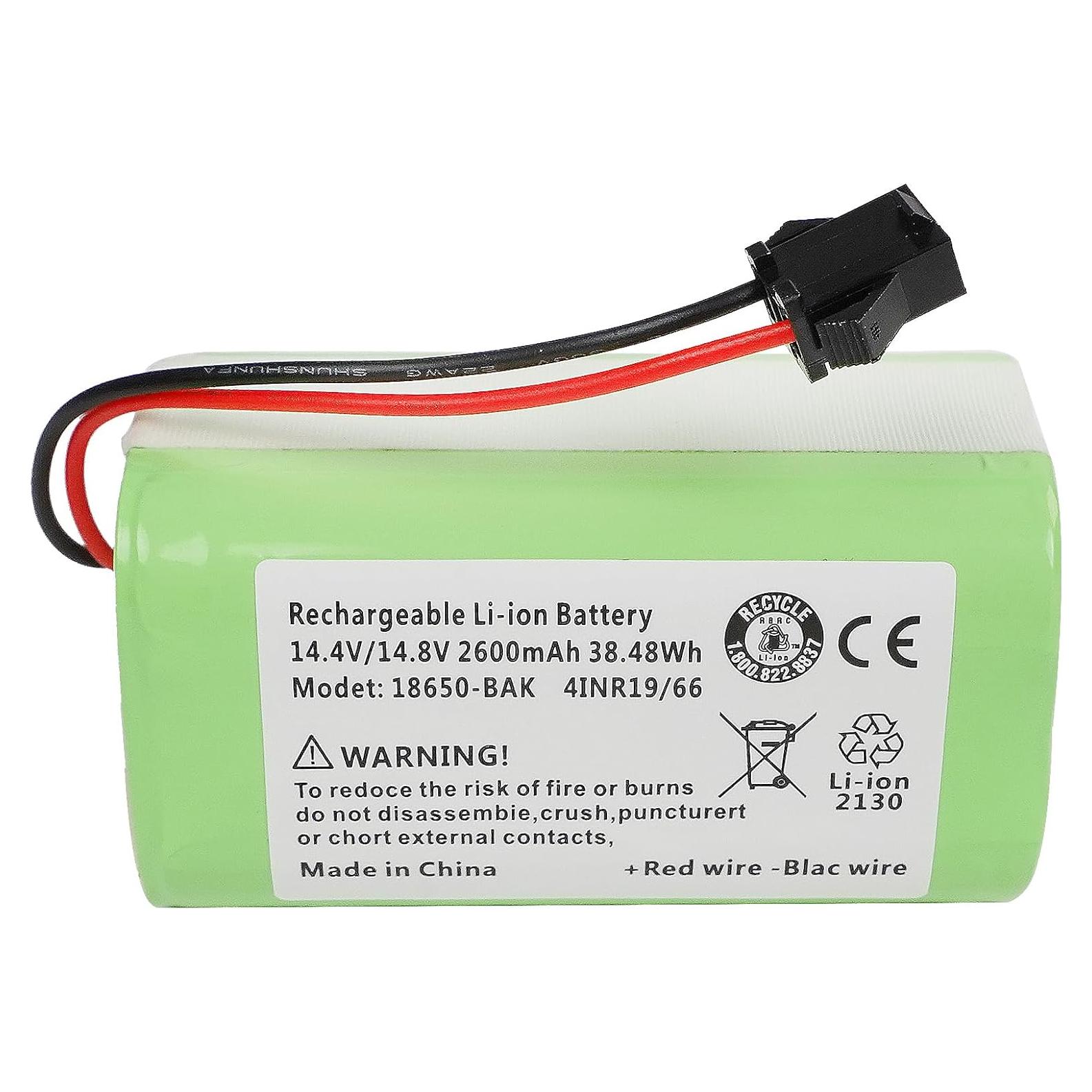 Batería de Reemplazo 14.4V 2600mAh para Aspiradoras Ecovacs y Eufy