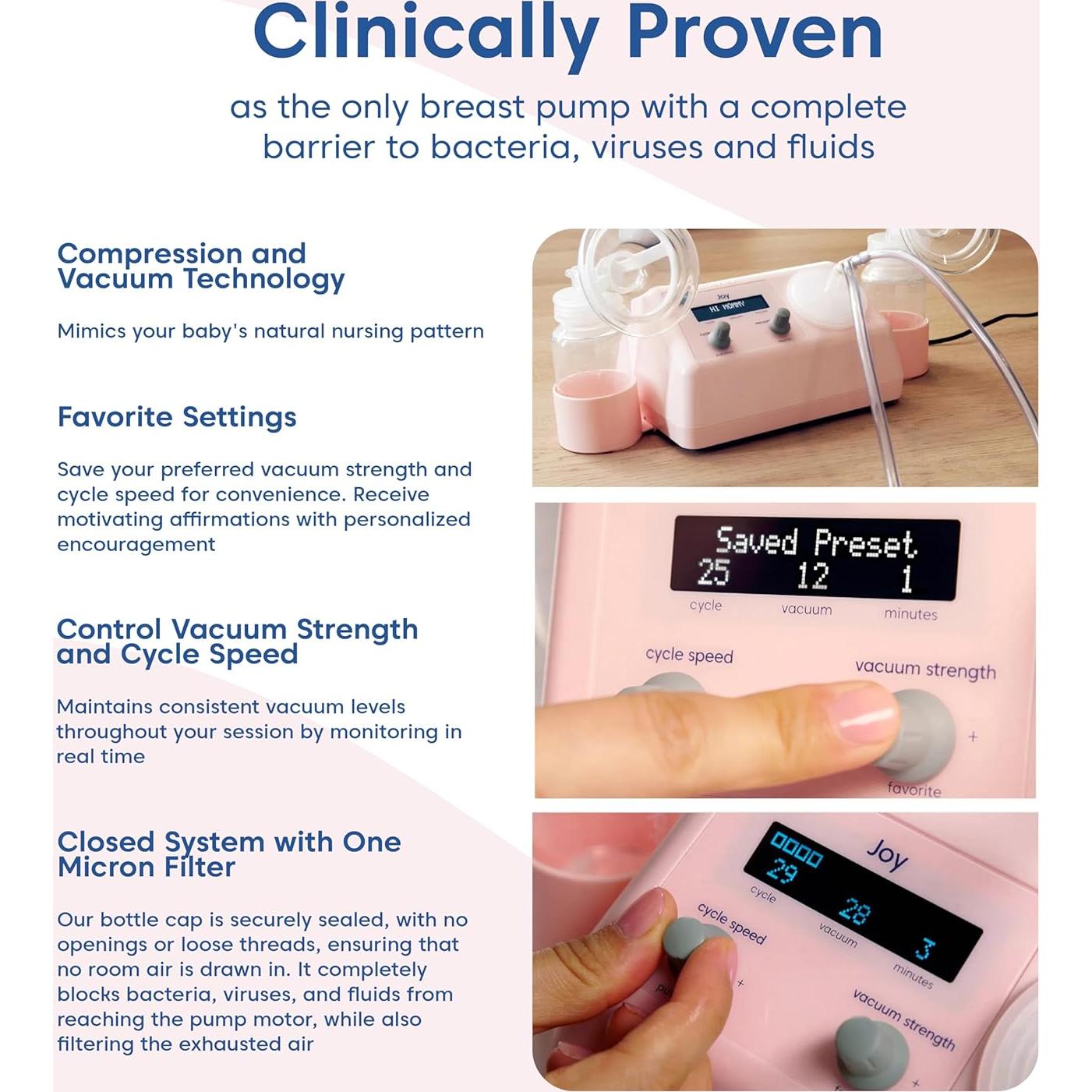 Bomba de Pecho Eléctrica Limerick Joy, Portátil, Digital, 2.27kg