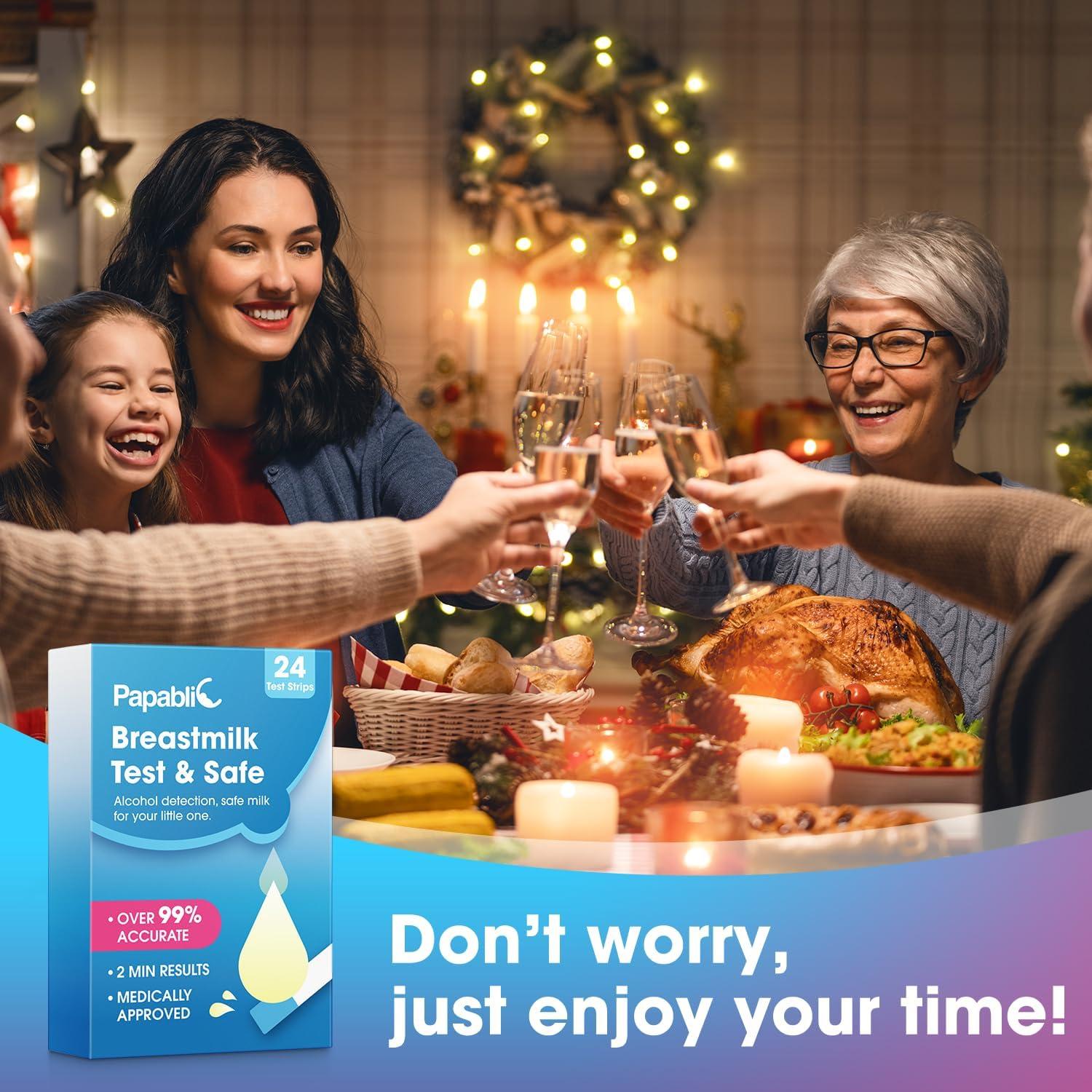 Tiras de Prueba de Alcohol Papablic para Leche Materna - 12 Piezas