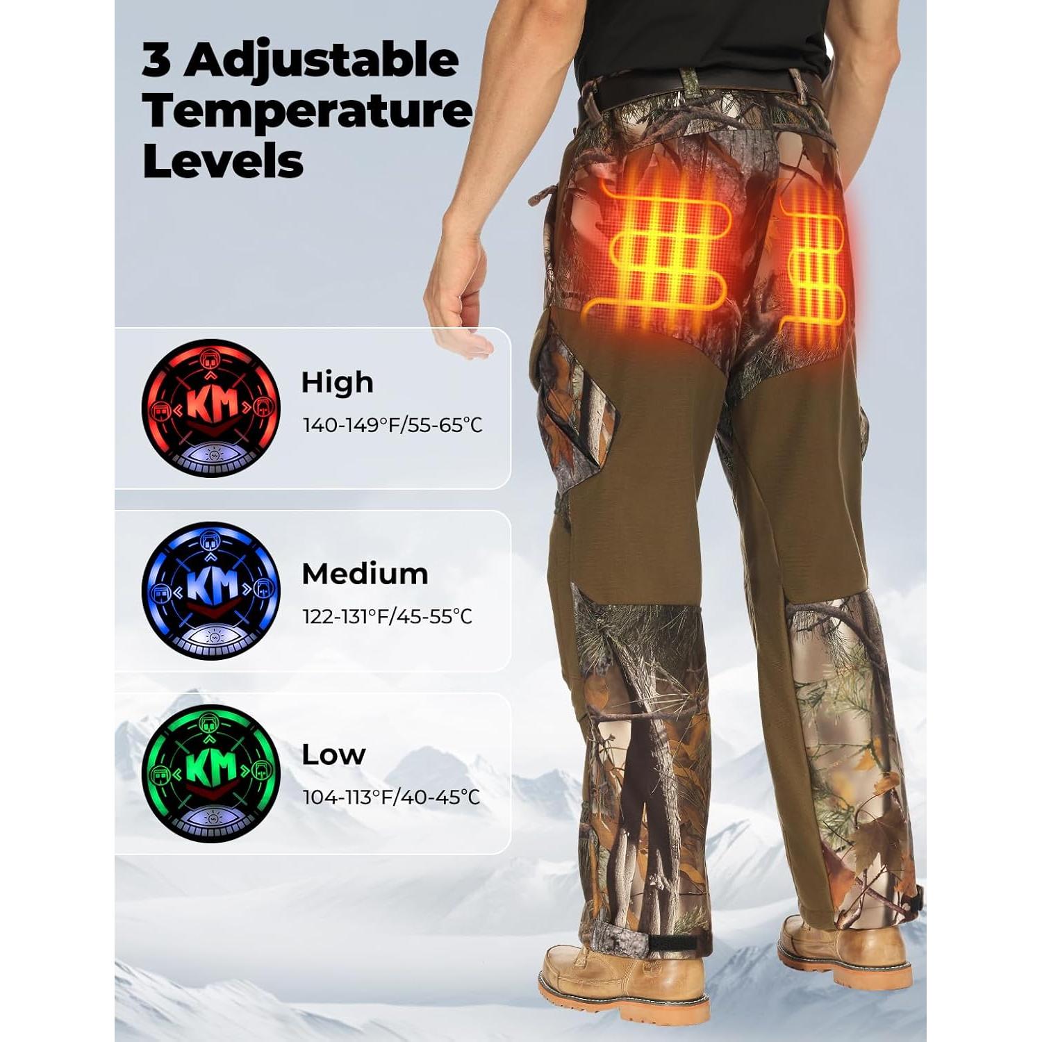 Pantalones Calentados KEMIMOTO para Hombres 12V 20000mAh