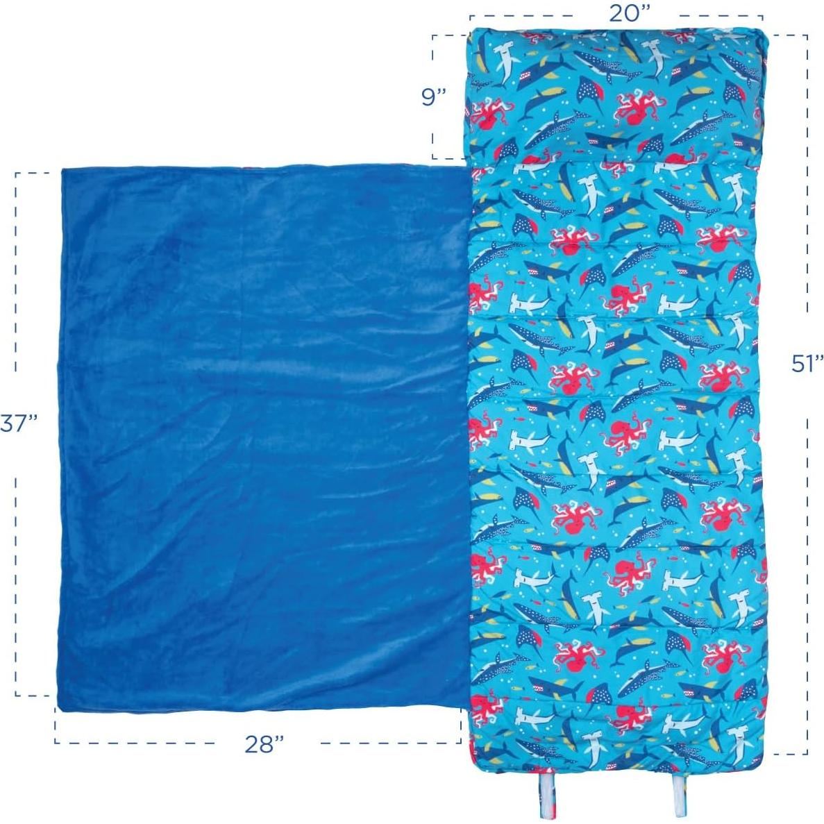 Esteras de Siesta Stephen Joseph Tiburón Azul con Almohada