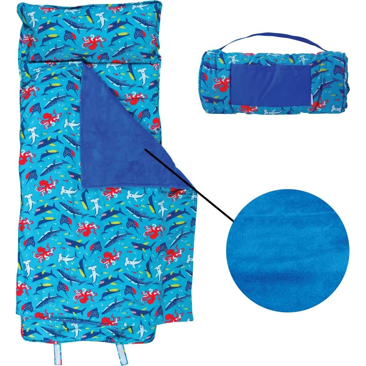 Esteras de Siesta Stephen Joseph Tiburón Azul con Almohada