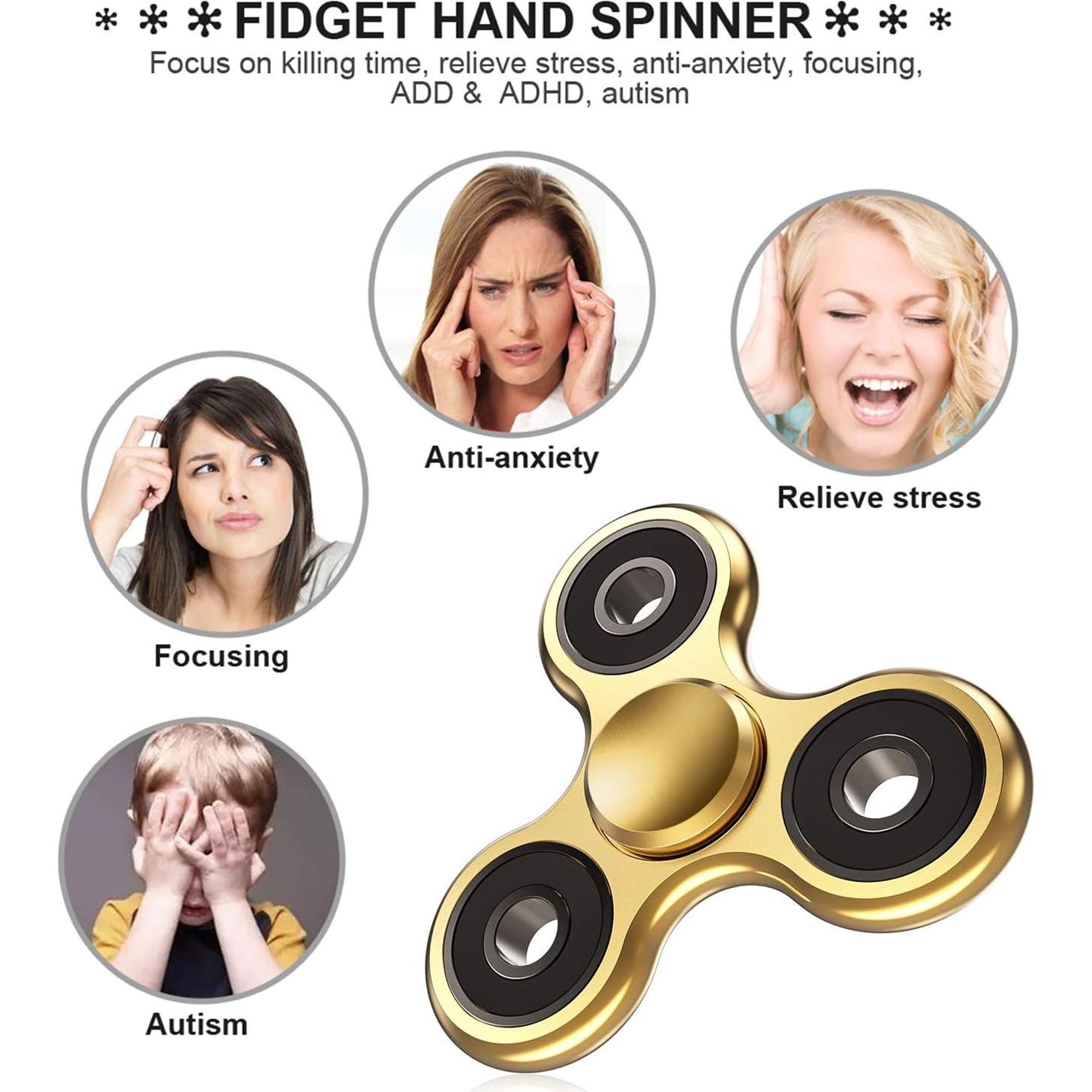 Fidget Spinner ATESSON Antiestrés Metal 12.7cm para Niños