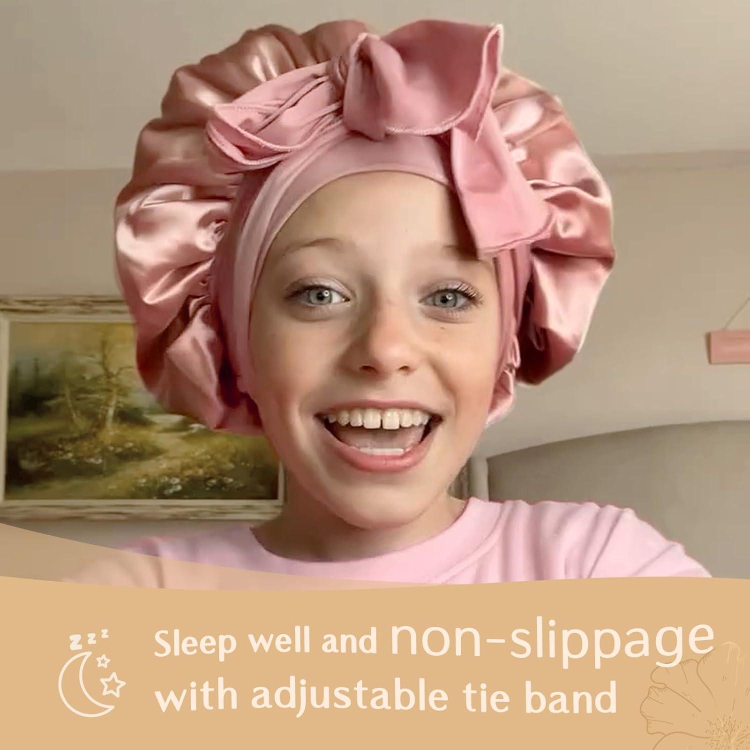 Gorro de Seda Satinado para Bebés YANIBEST 0-6 Meses Rosa