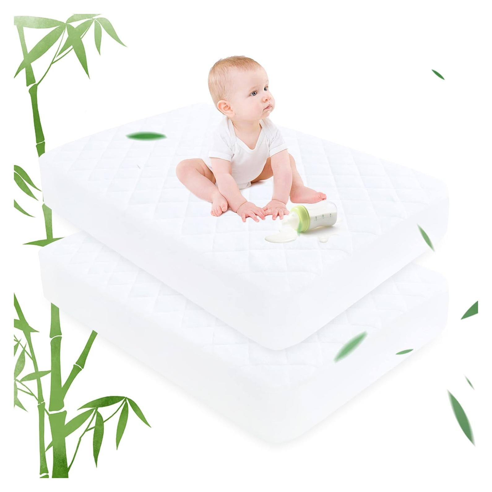 Protector de Colchón Impermeable Ruili 2 Paquetes Viscosa Bambú