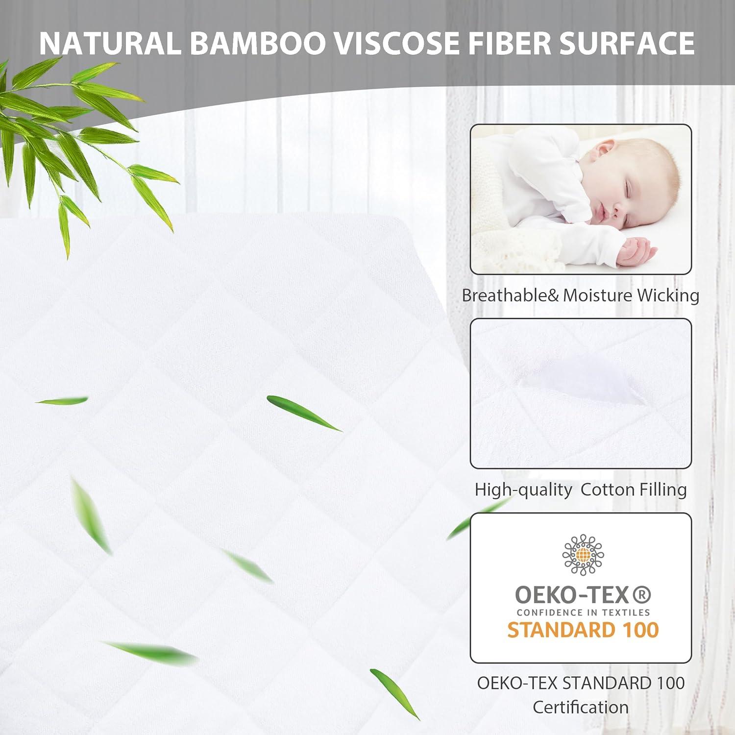 Protector de Colchón Impermeable Ruili 2 Paquetes Viscosa Bambú