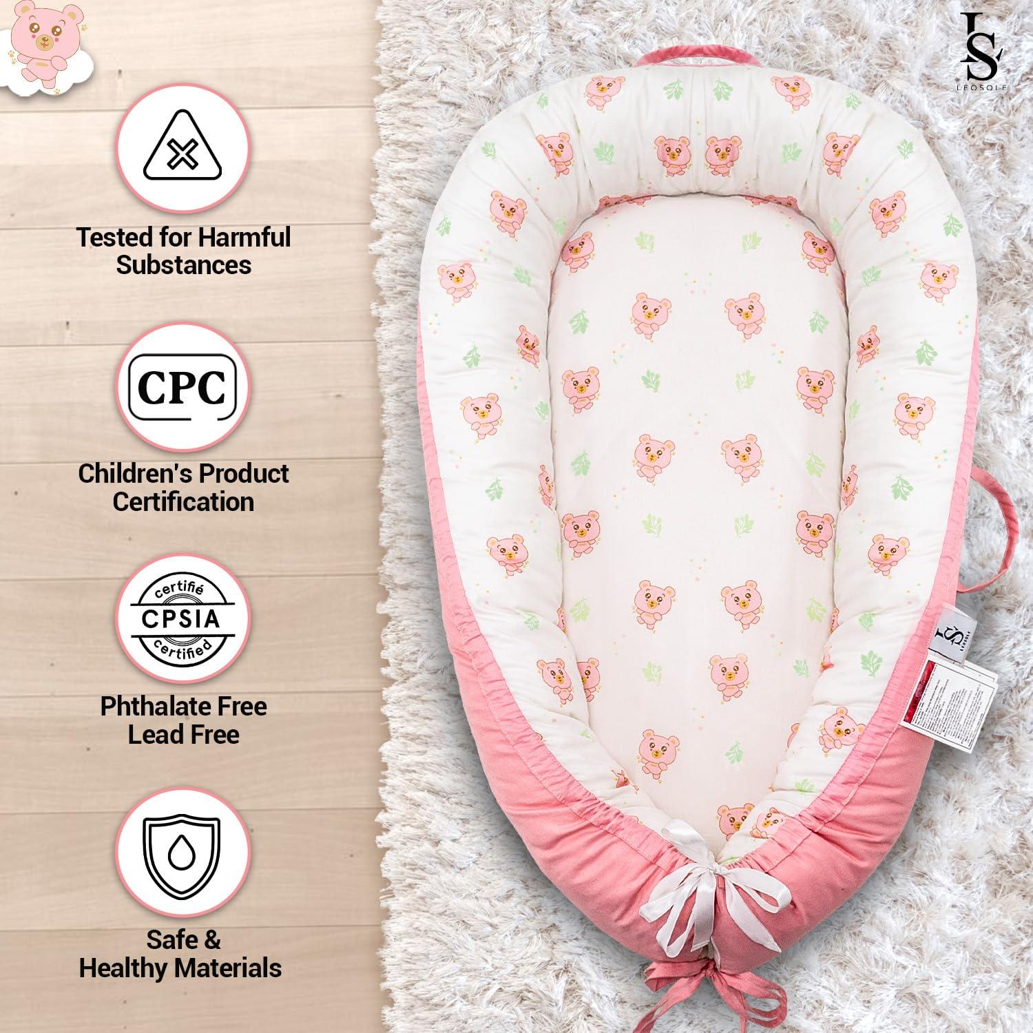 Cojín para Bebés Leosole Oso Rubor 0-24 Meses Transpirable