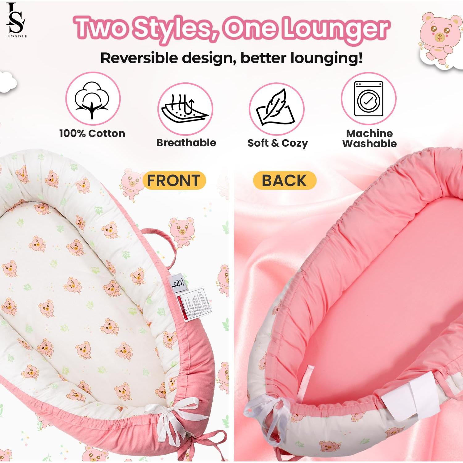 Cojín para Bebés Leosole Oso Rubor 0-24 Meses Transpirable