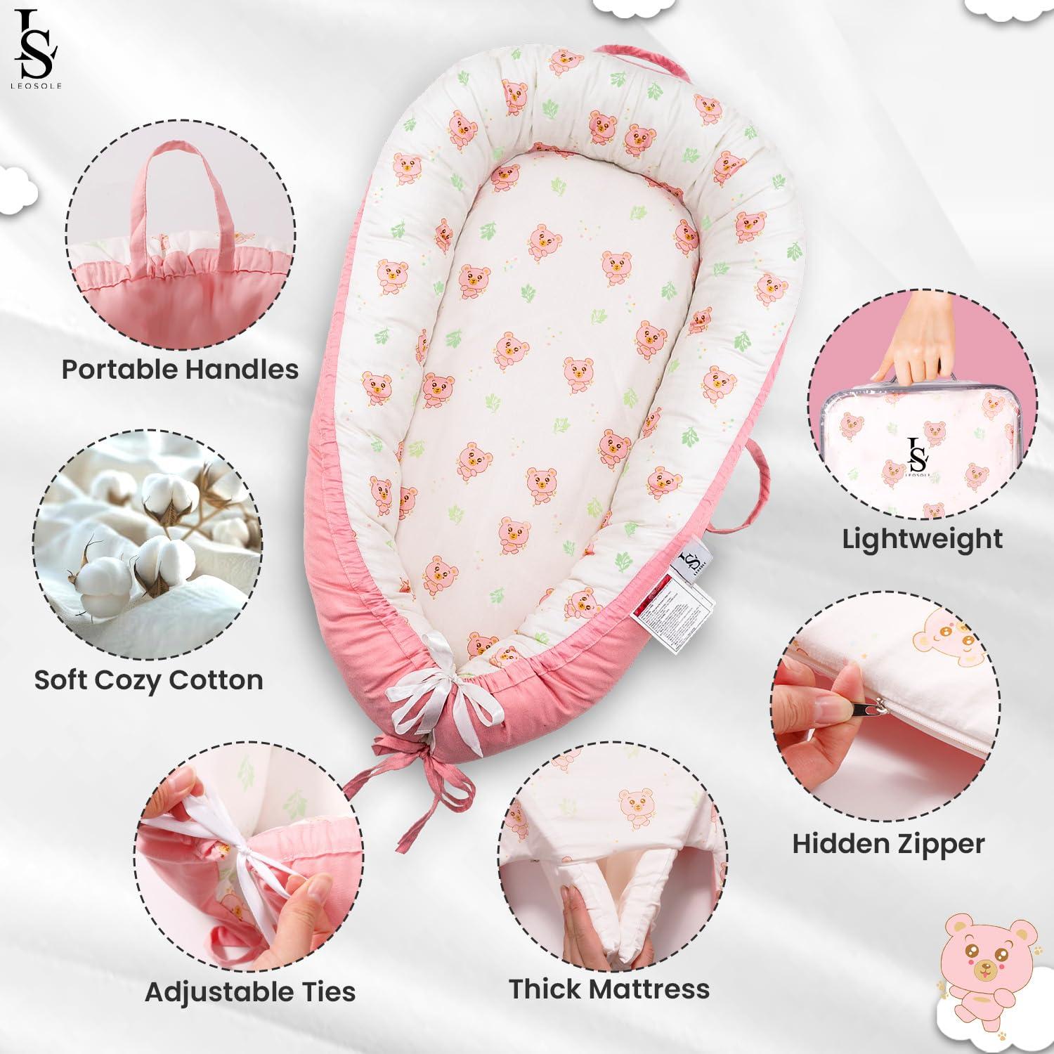 Cojín para Bebés Leosole Oso Rubor 0-24 Meses Transpirable
