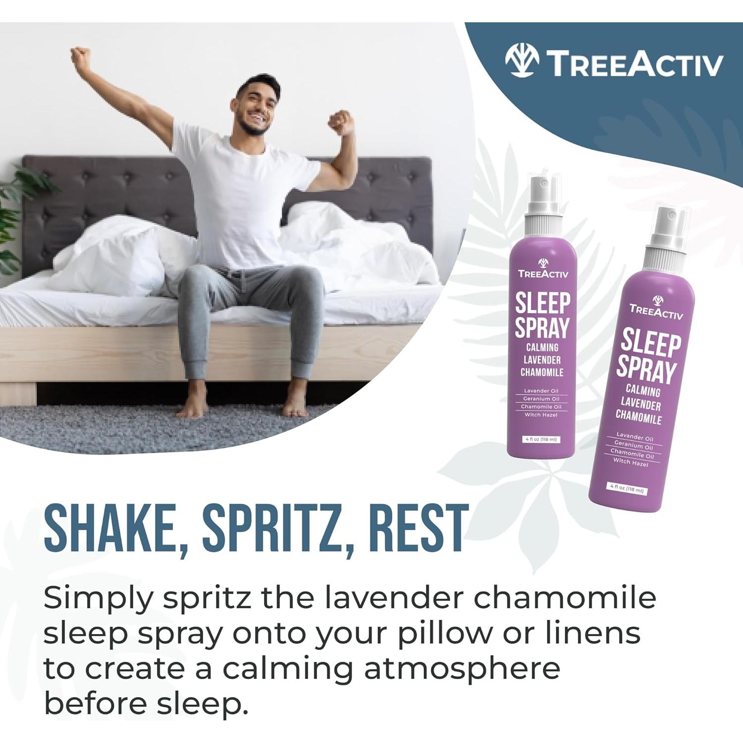 Spray para Dormir TreeActiv 1000 Pulverizaciones Lavanda Manzanilla