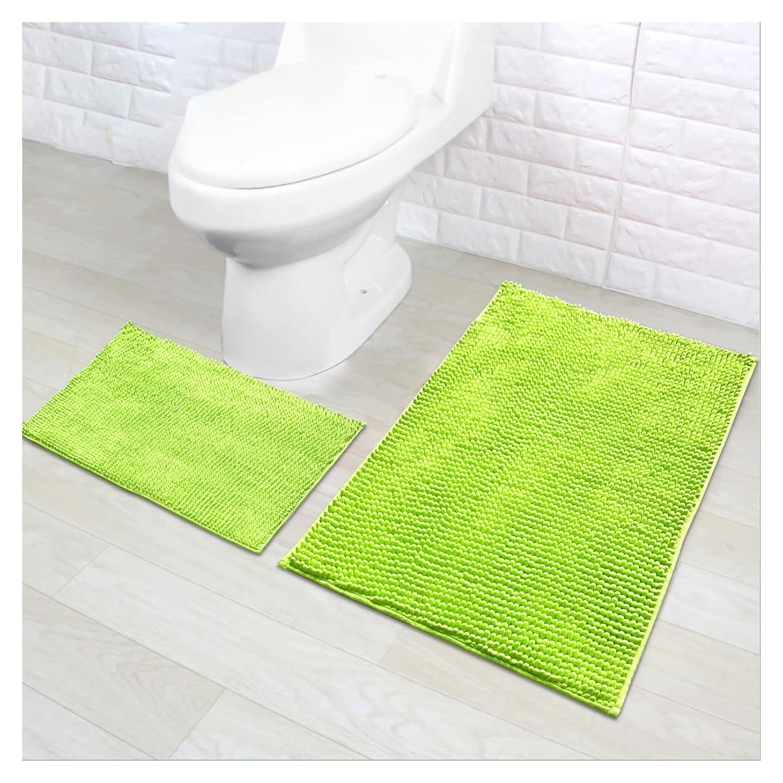 Alfombra de Baño Antideslizante Eanpet Chenille 50x80cm Verde