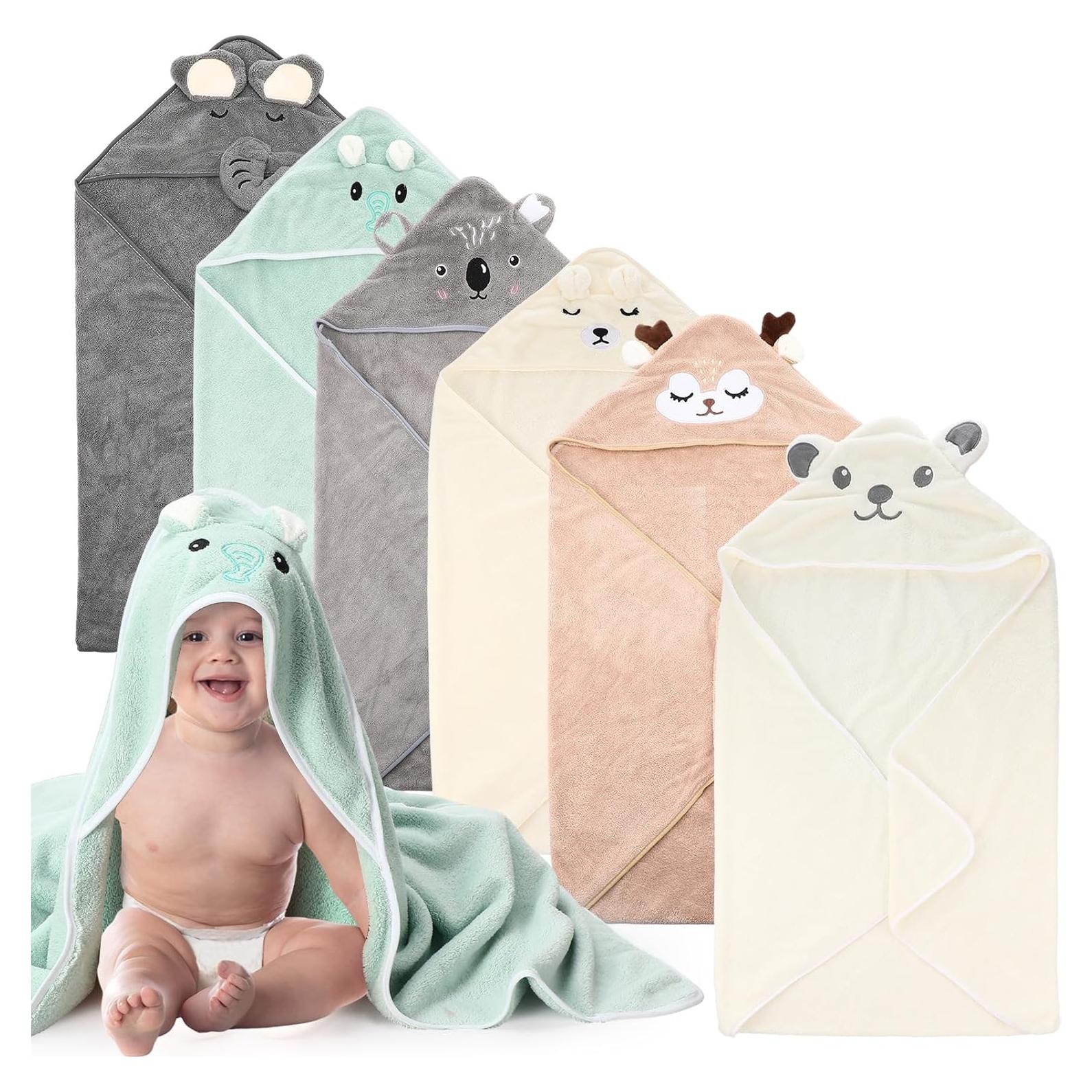 Juego de 6 Toallas de Baño con Capucha SmoothNovelty 80x80 cm