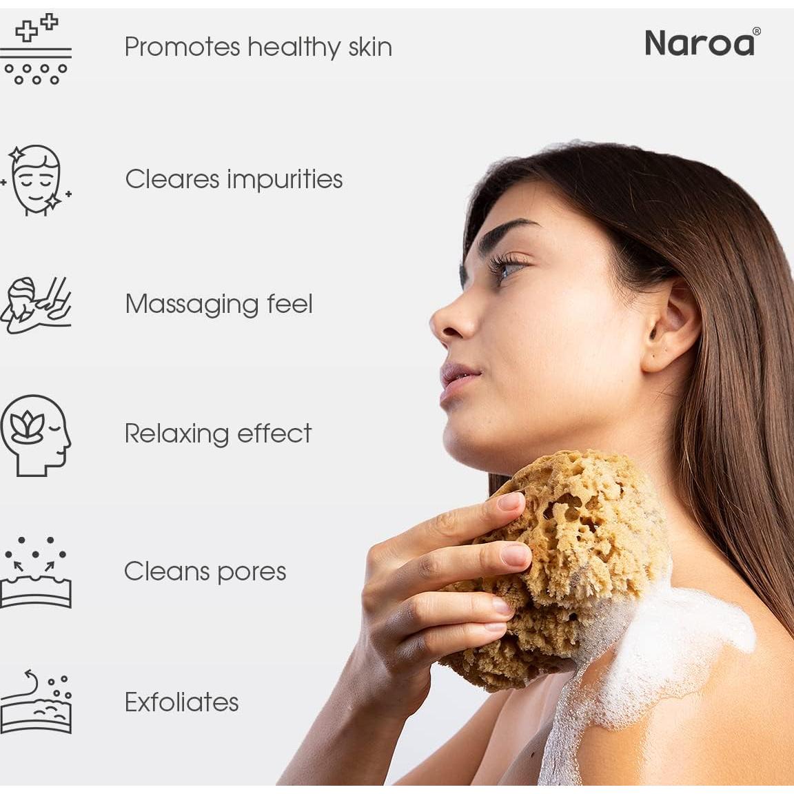 Esponja de Ducha Natural Naroa Pequeña | Puff Exfoliante Sin Plástico