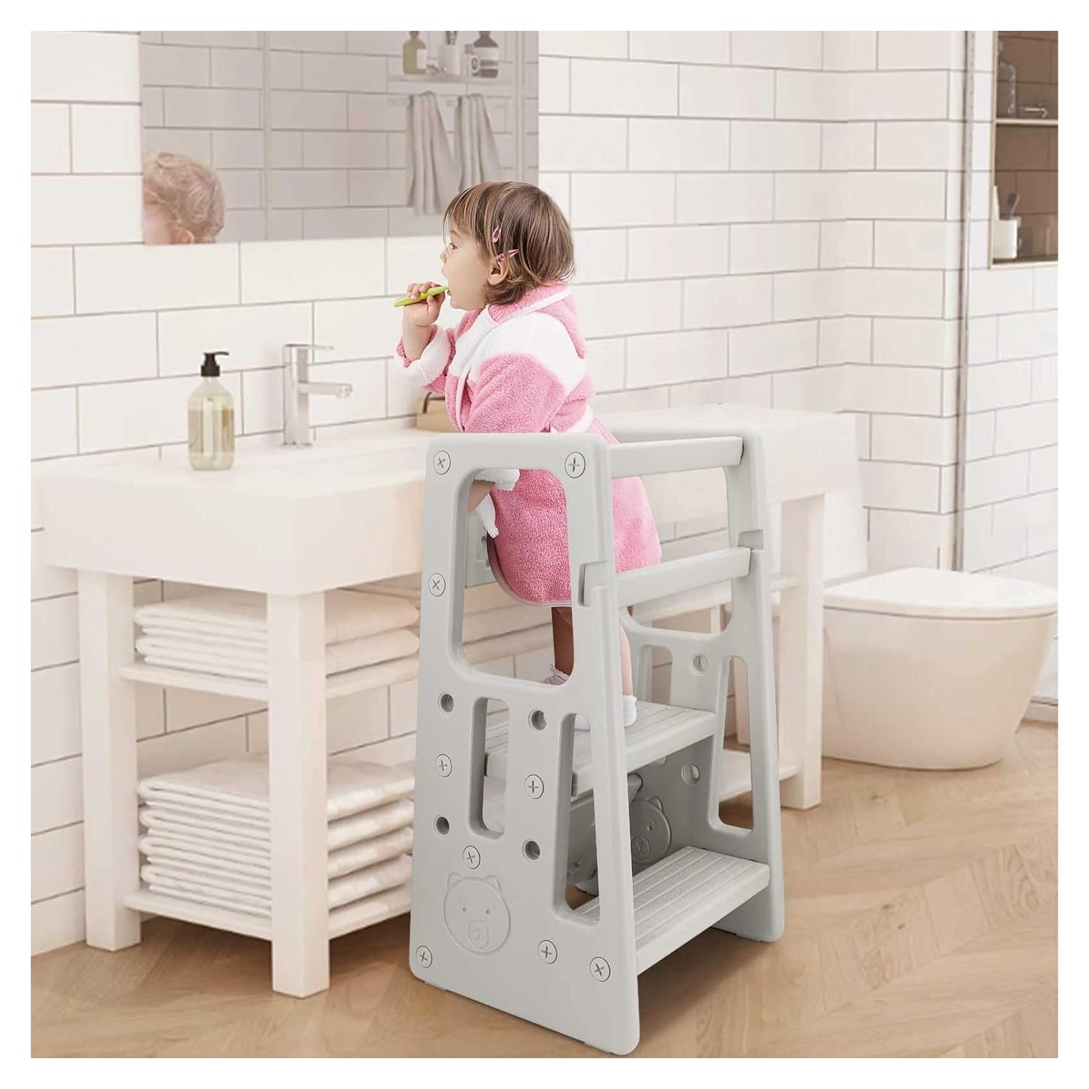 Escalera de Cocina para Niños RELIANCER Ajustable 3 Alturas